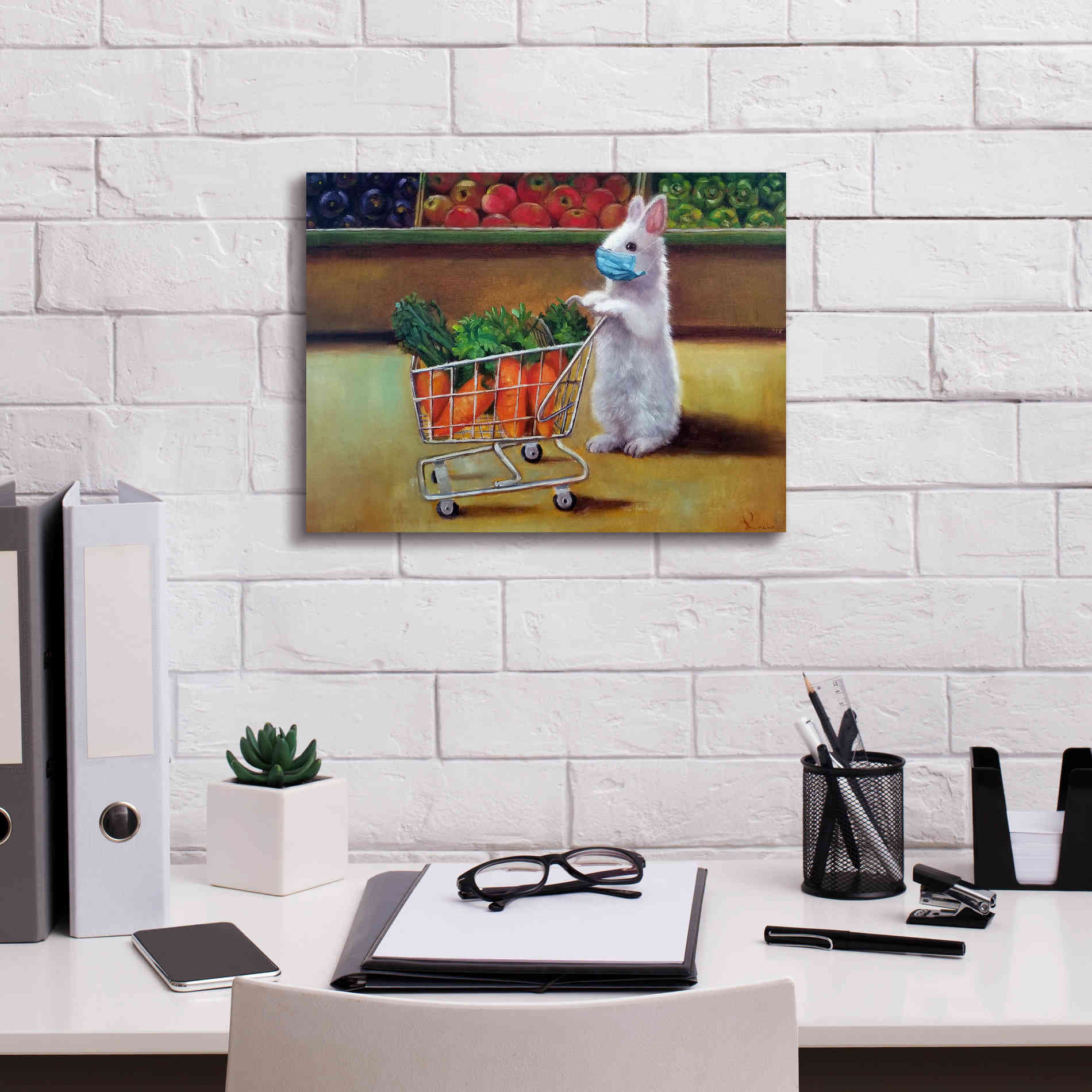 'Quarantine Shopping' by Lucia Heffernan, Canvas Wall Art,16x12