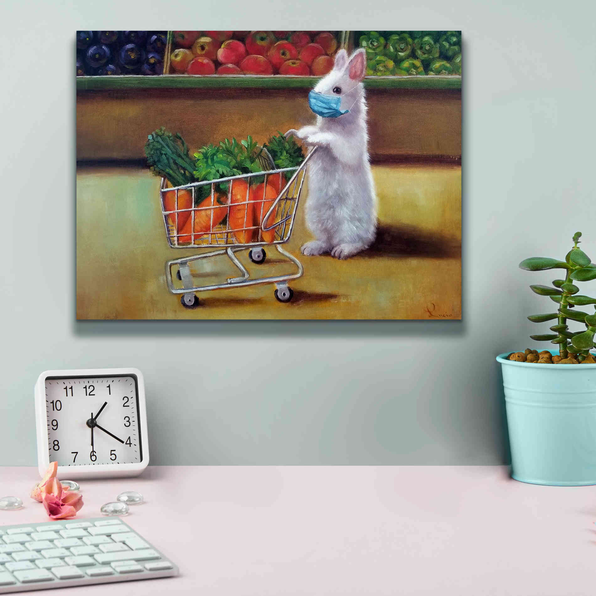 'Quarantine Shopping' by Lucia Heffernan, Canvas Wall Art,16x12