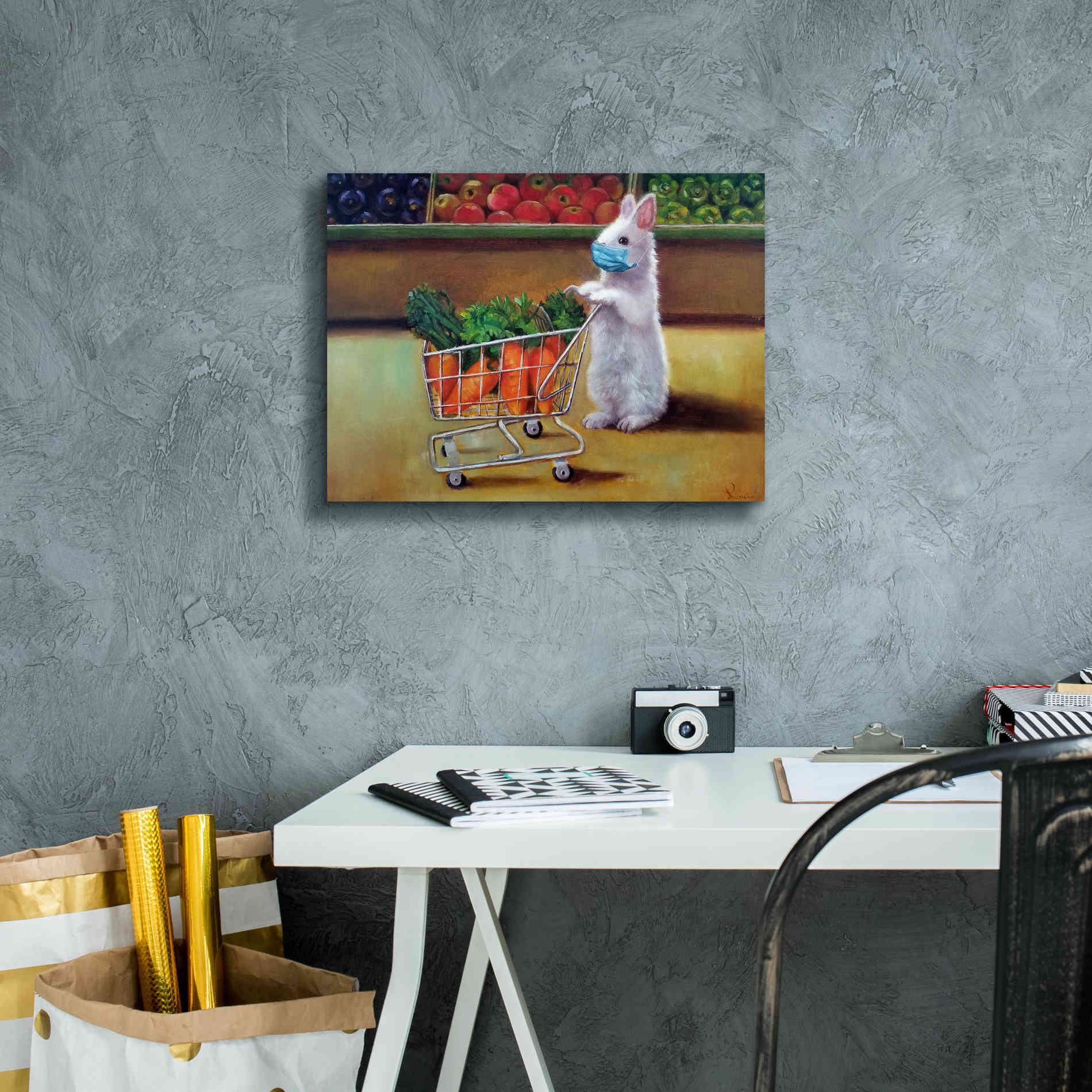 'Quarantine Shopping' by Lucia Heffernan, Canvas Wall Art,16x12