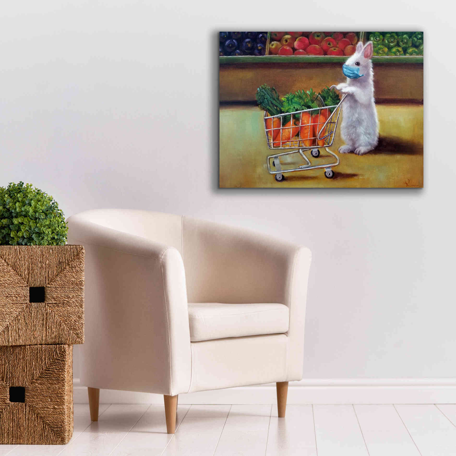 'Quarantine Shopping' by Lucia Heffernan, Canvas Wall Art,34x26