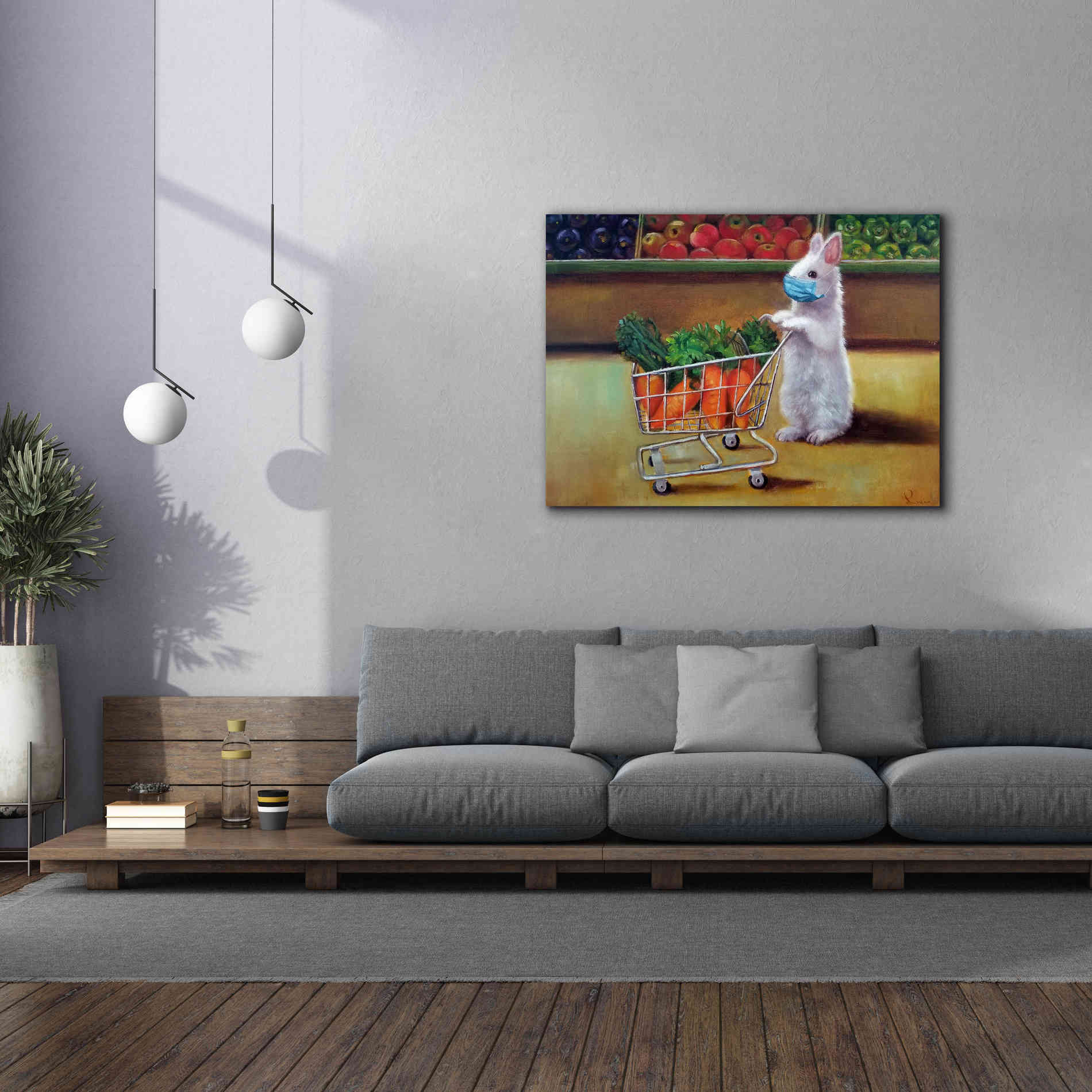 'Quarantine Shopping' by Lucia Heffernan, Canvas Wall Art,54x40