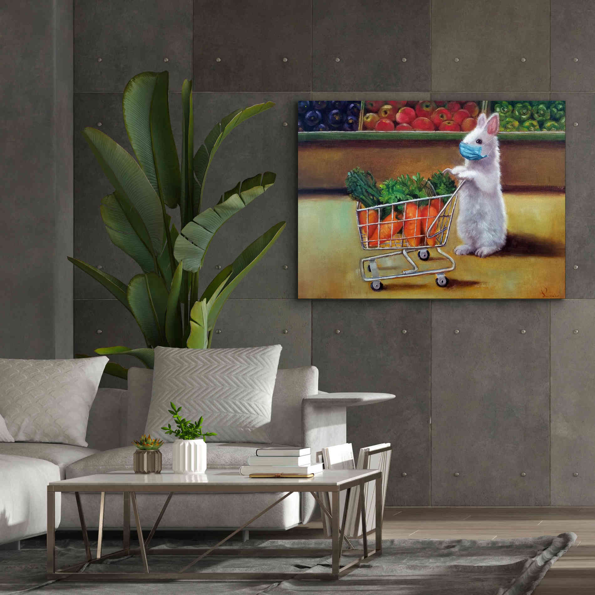 'Quarantine Shopping' by Lucia Heffernan, Canvas Wall Art,54x40