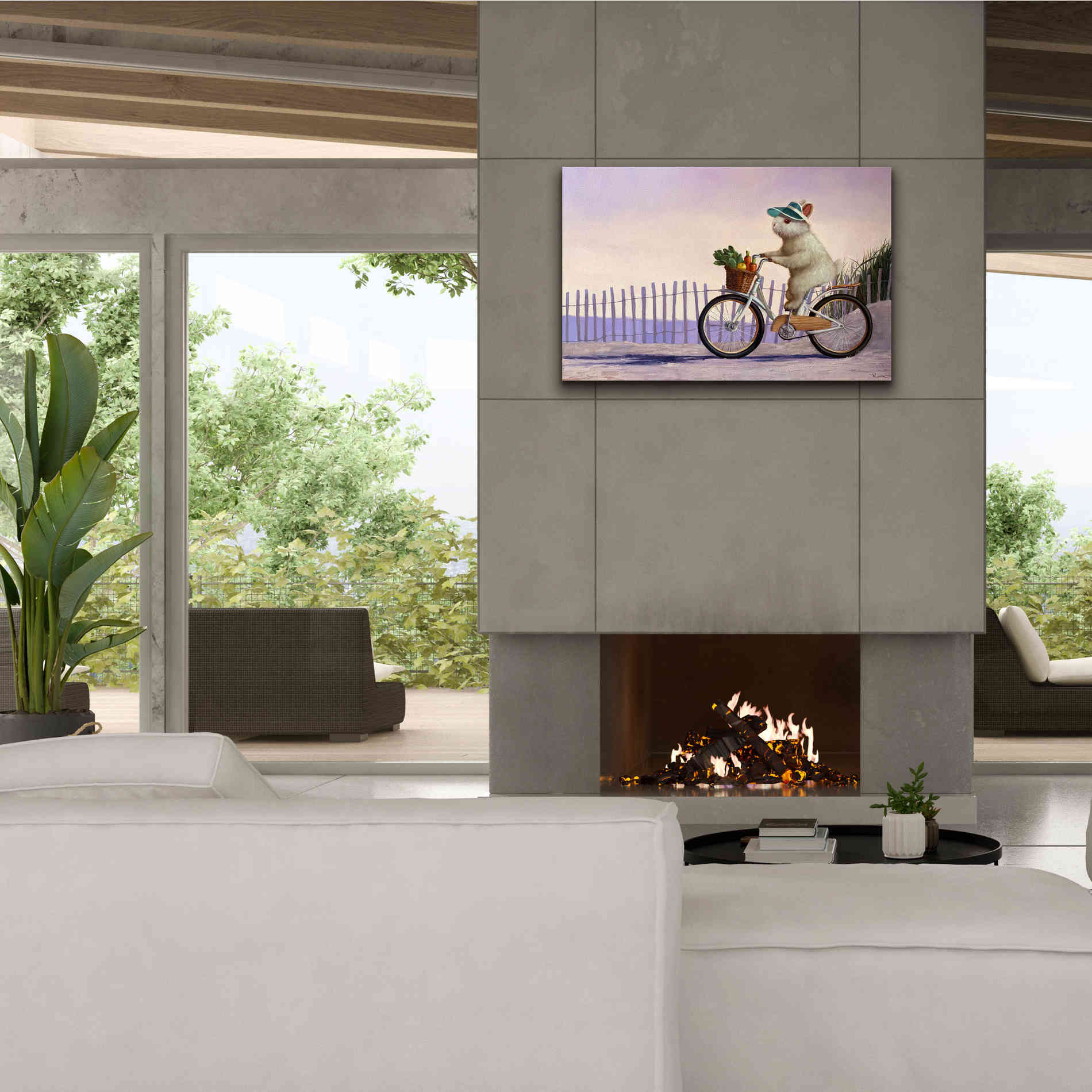 'Beach Bunny' by Lucia Heffernan, Canvas Wall Art,40x26