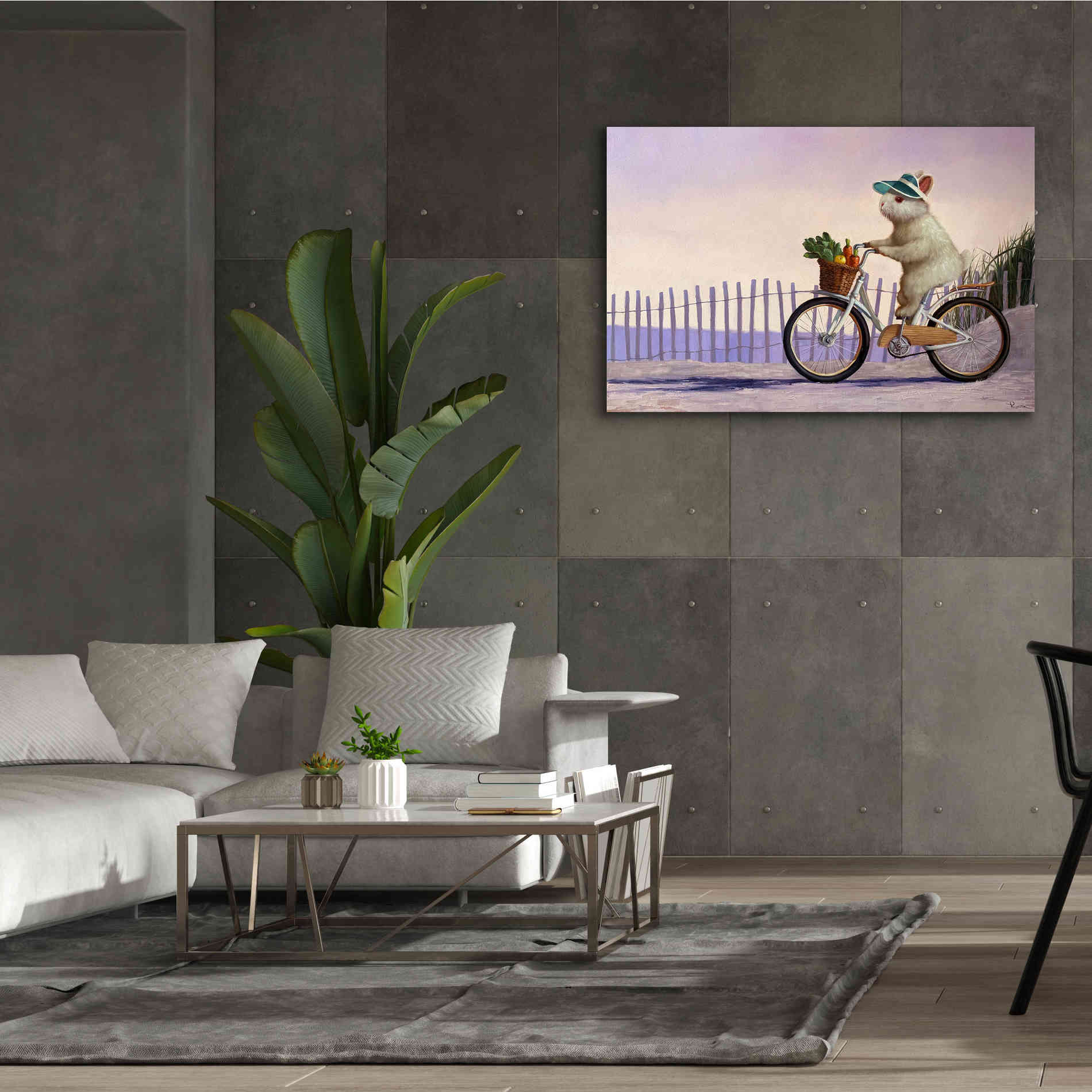 'Beach Bunny' by Lucia Heffernan, Canvas Wall Art,60x40