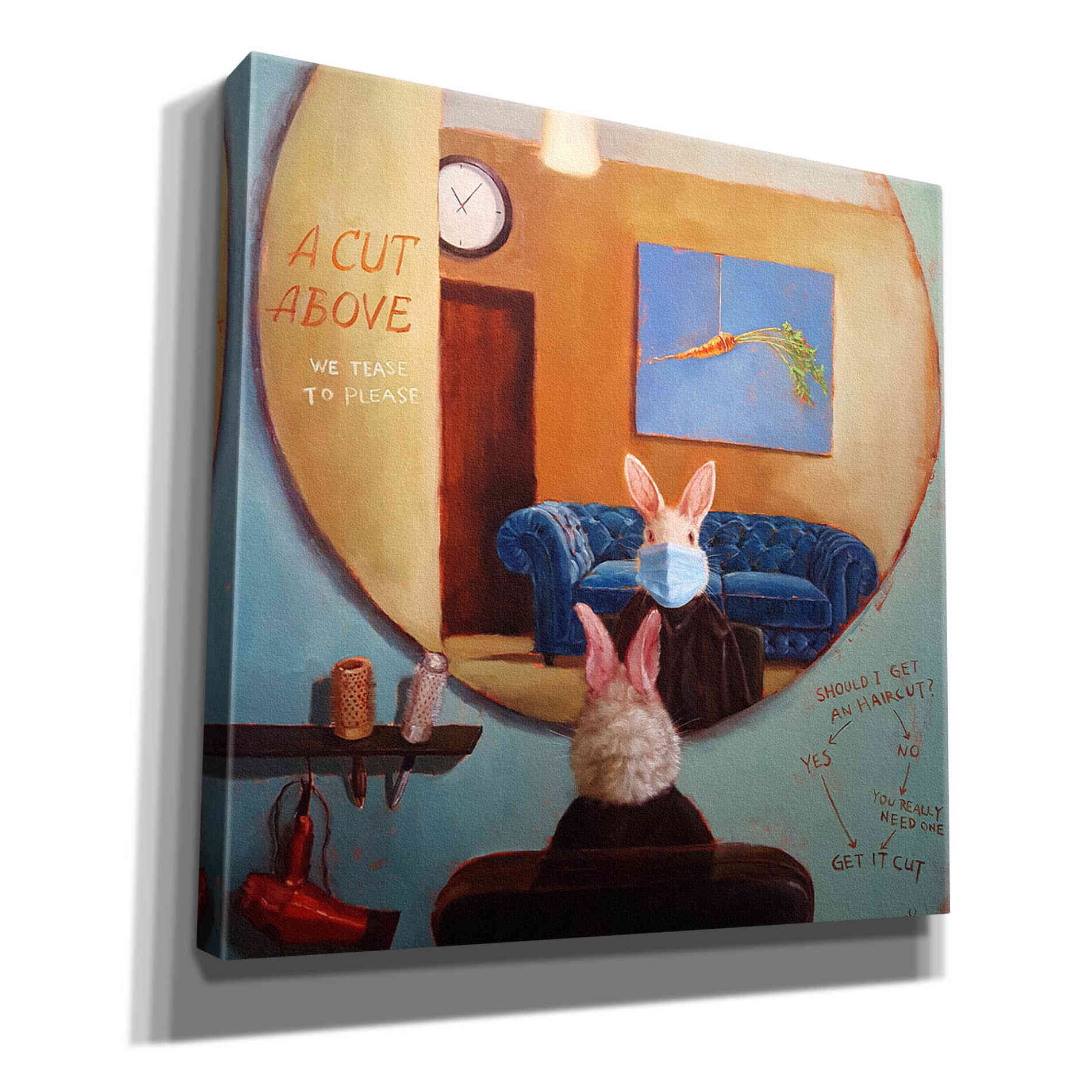 'Pandemic Haircut' by Lucia Heffernan, Canvas Wall Art