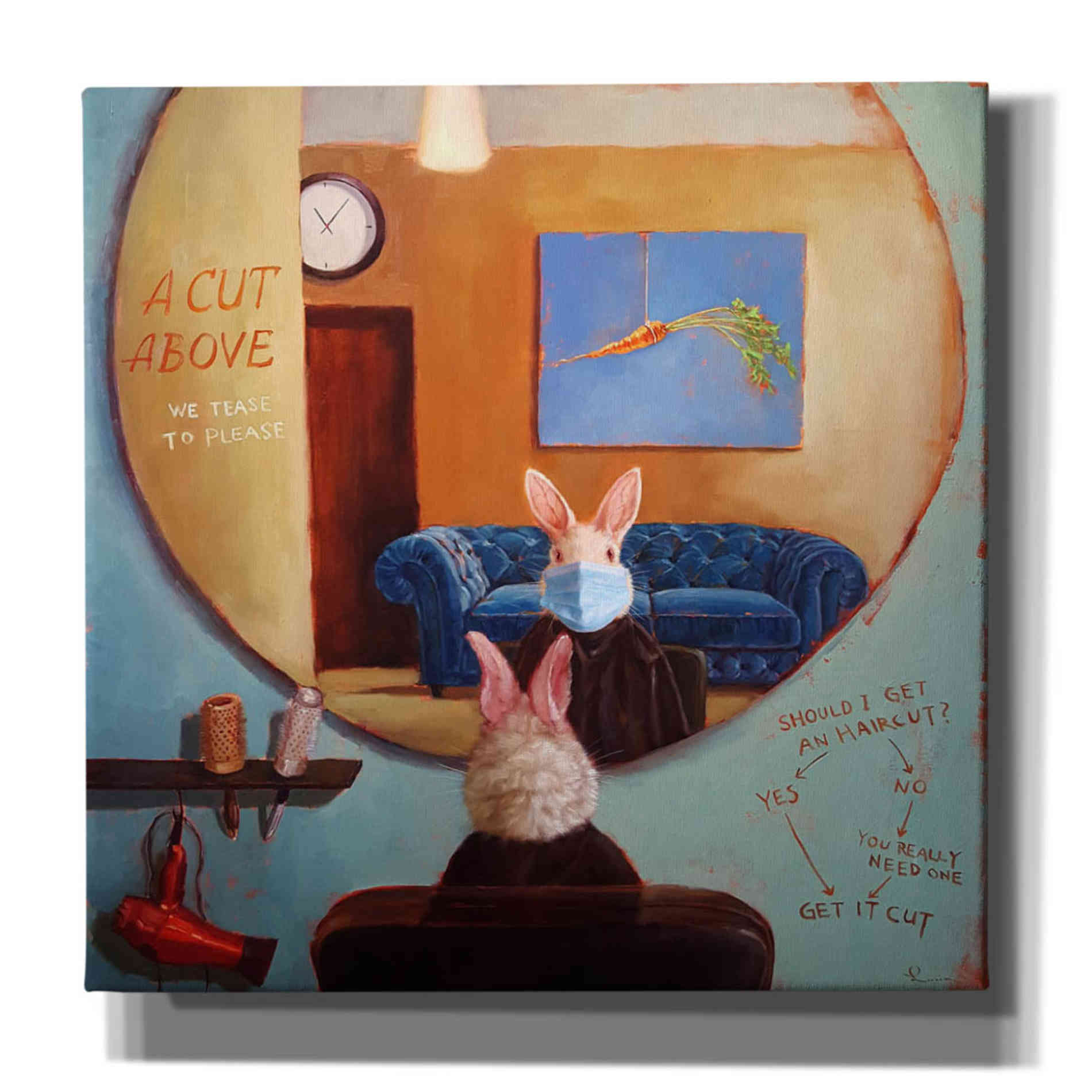 'Pandemic Haircut' by Lucia Heffernan, Canvas Wall Art