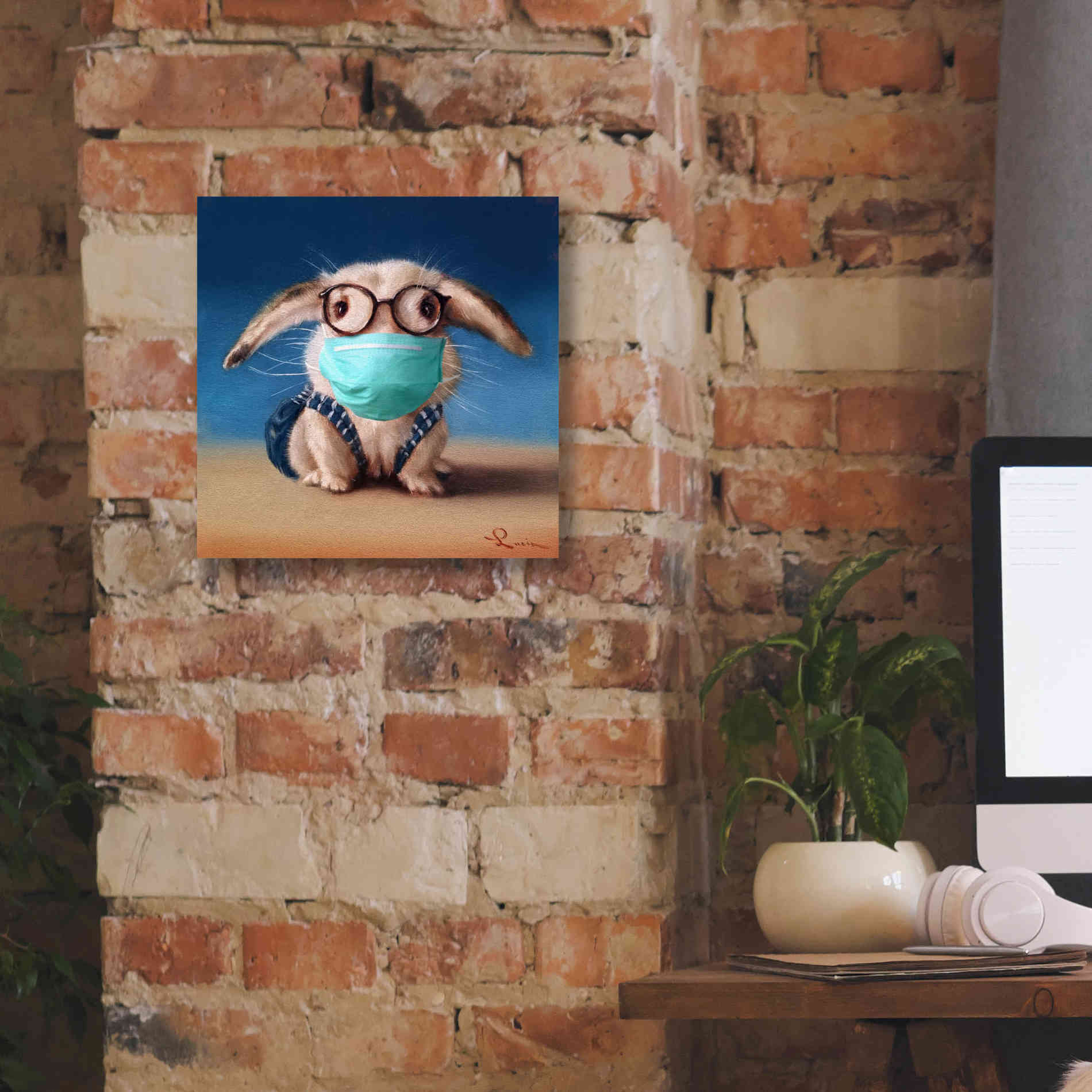 'Back To School - Mask' by Lucia Heffernan, Canvas Wall Art,12x12