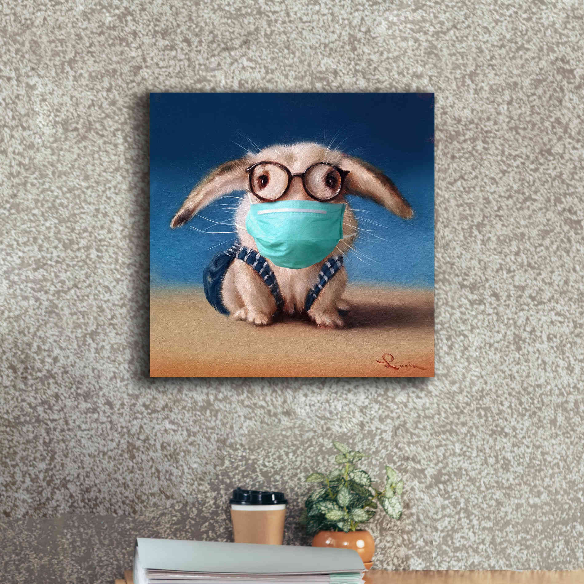 'Back To School - Mask' by Lucia Heffernan, Canvas Wall Art,18x18