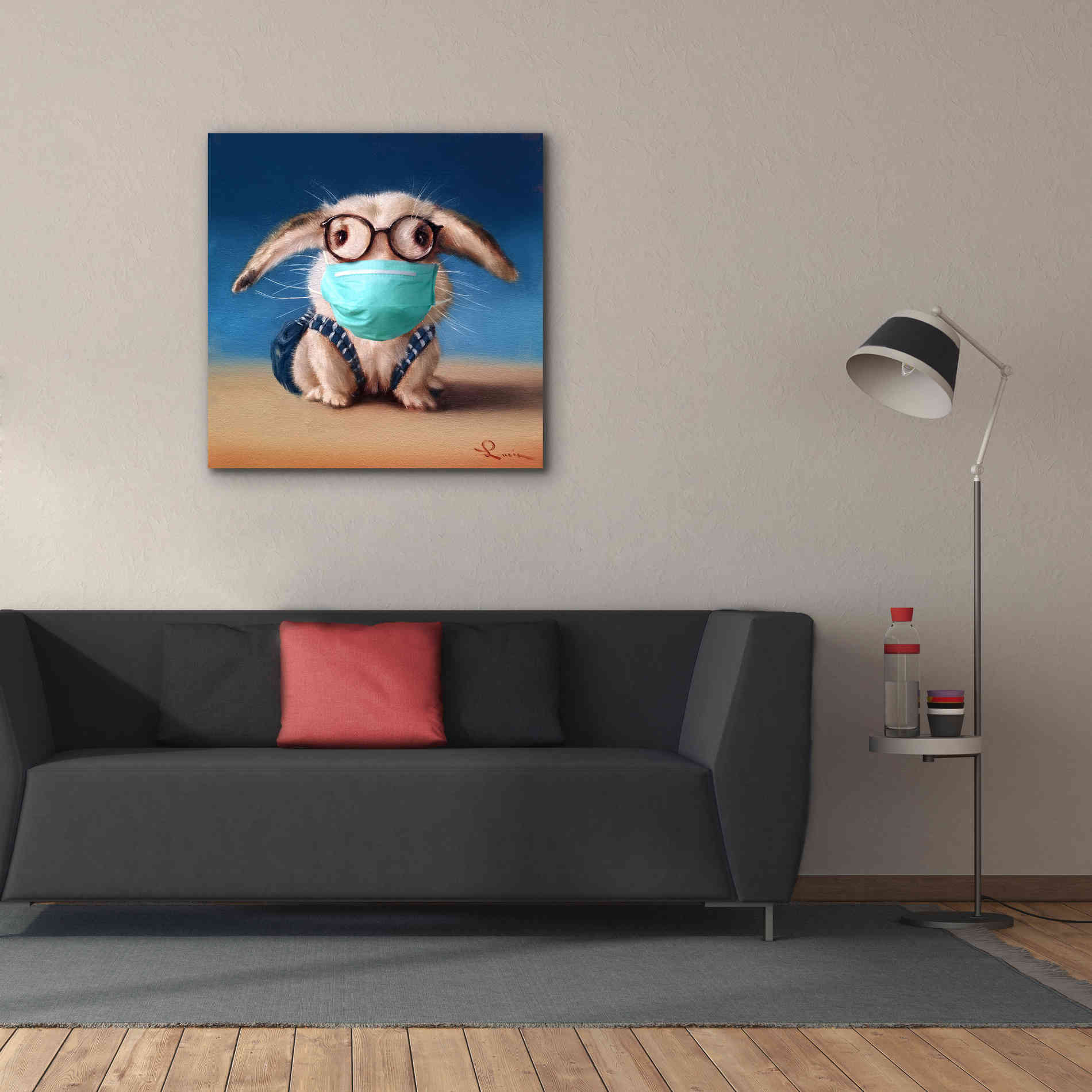 'Back To School - Mask' by Lucia Heffernan, Canvas Wall Art,37x37