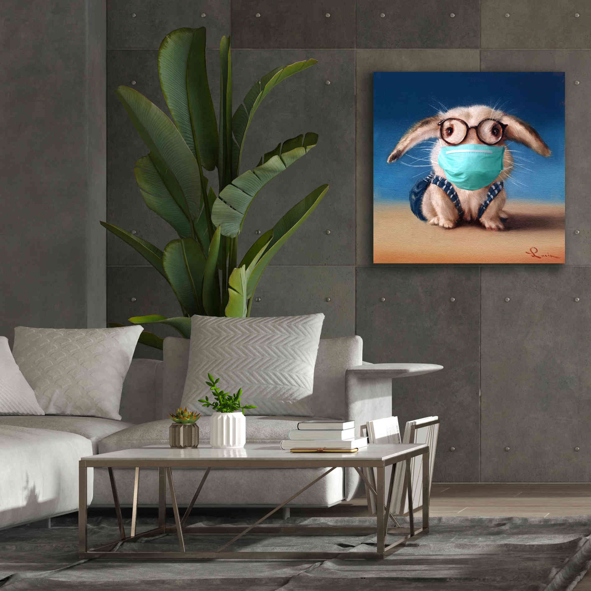 'Back To School - Mask' by Lucia Heffernan, Canvas Wall Art,37x37