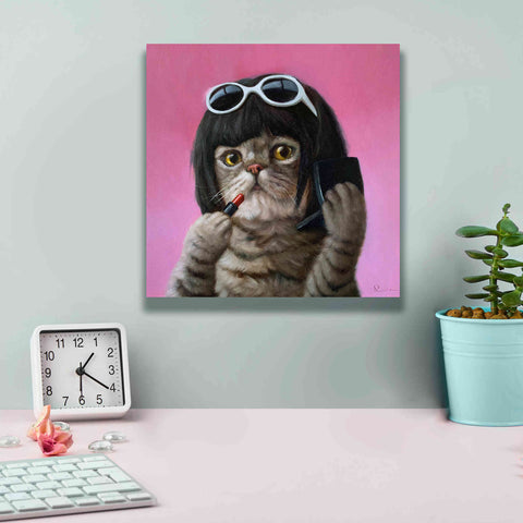 Image of 'Bob Cat' by Lucia Heffernan, Canvas Wall Art,12x12