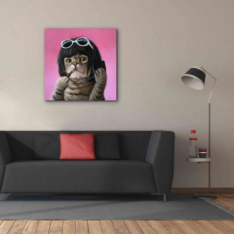 Image of 'Bob Cat' by Lucia Heffernan, Canvas Wall Art,37x37
