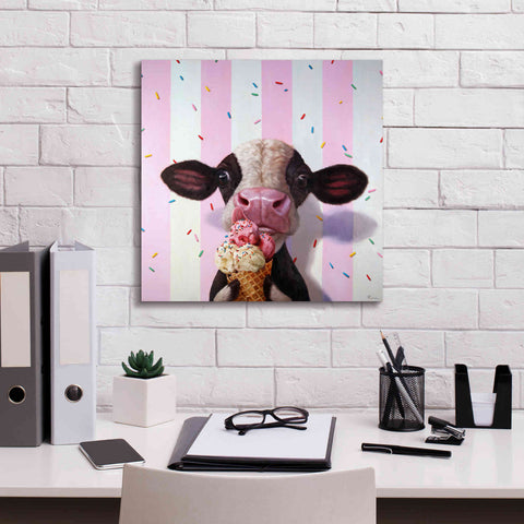 Image of 'Mooo-Licious' by Lucia Heffernan, Canvas Wall Art,18x18