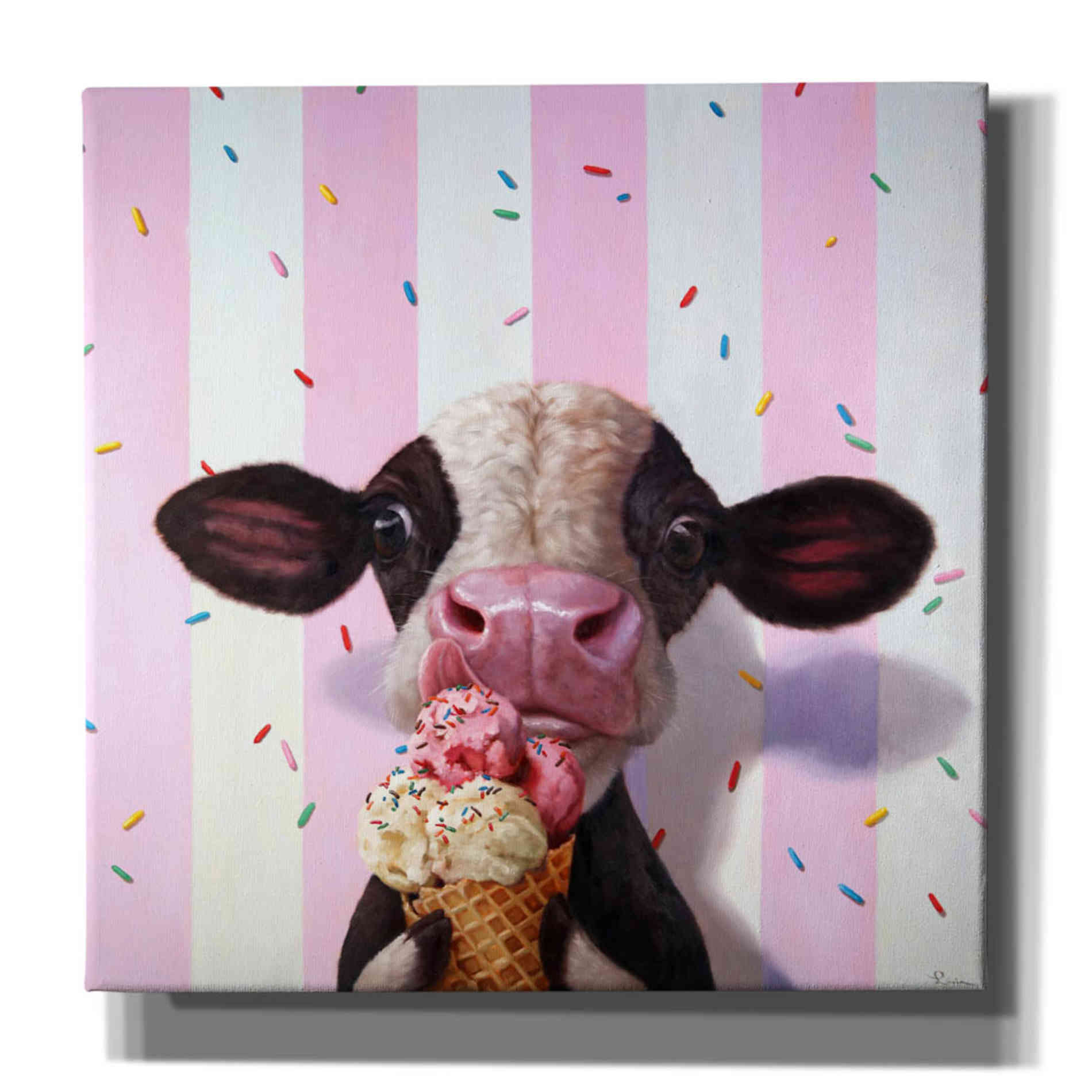 'Mooo-Licious' by Lucia Heffernan, Canvas Wall Art