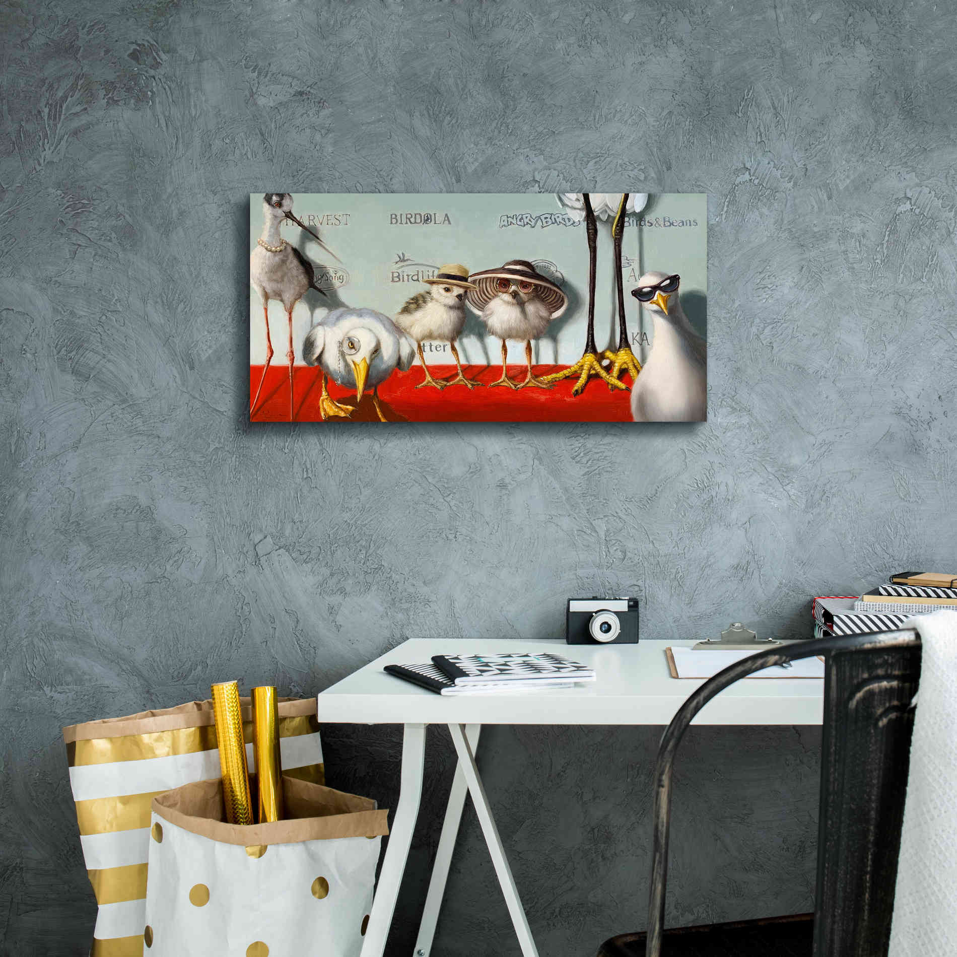 'Hampton Chicks' by Lucia Heffernan, Canvas Wall Art,24x12