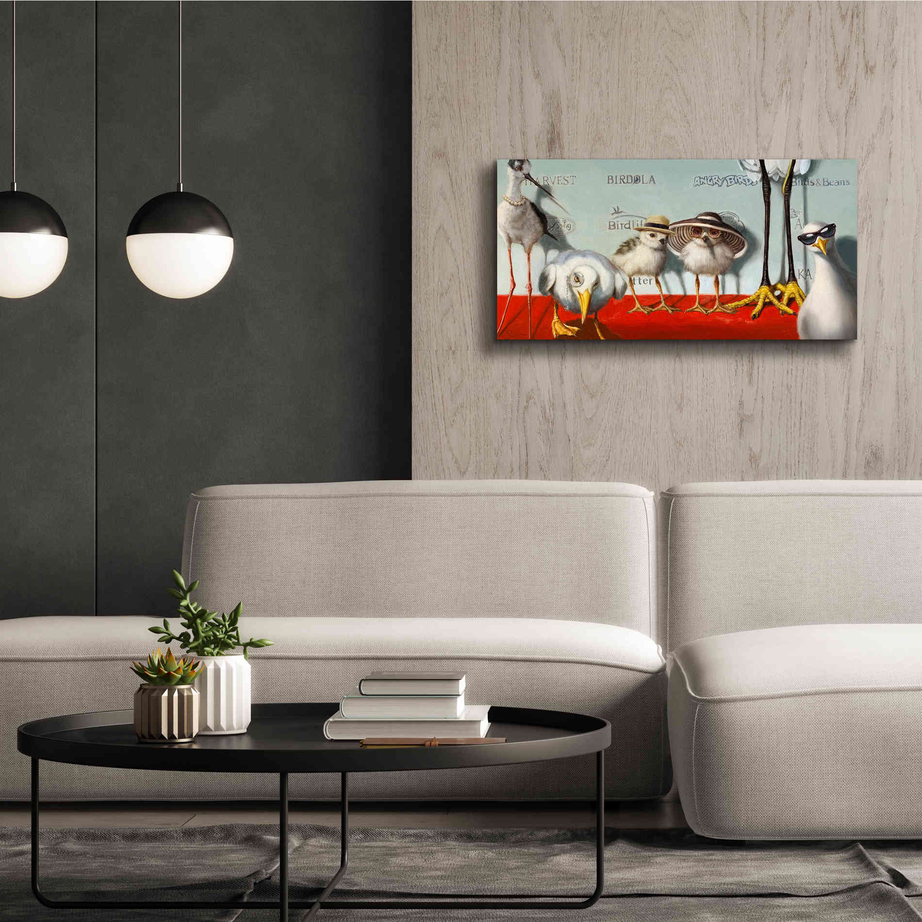 'Hampton Chicks' by Lucia Heffernan, Canvas Wall Art,40x20