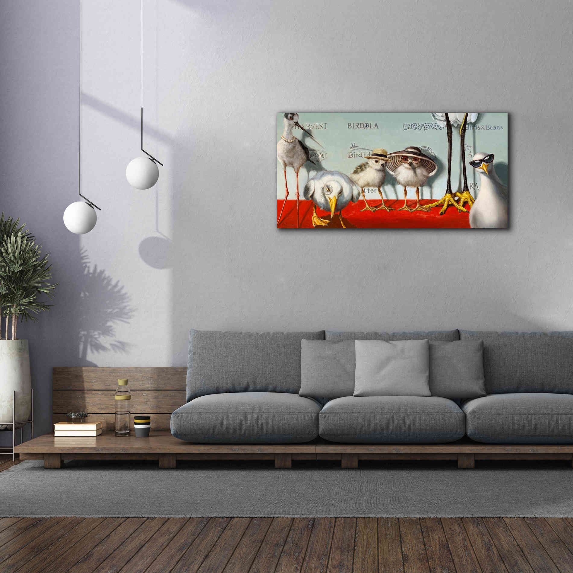 'Hampton Chicks' by Lucia Heffernan, Canvas Wall Art,60x30