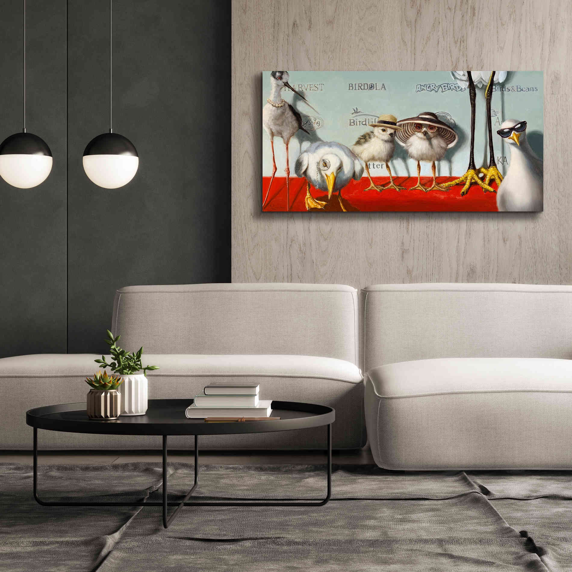 'Hampton Chicks' by Lucia Heffernan, Canvas Wall Art,60x30