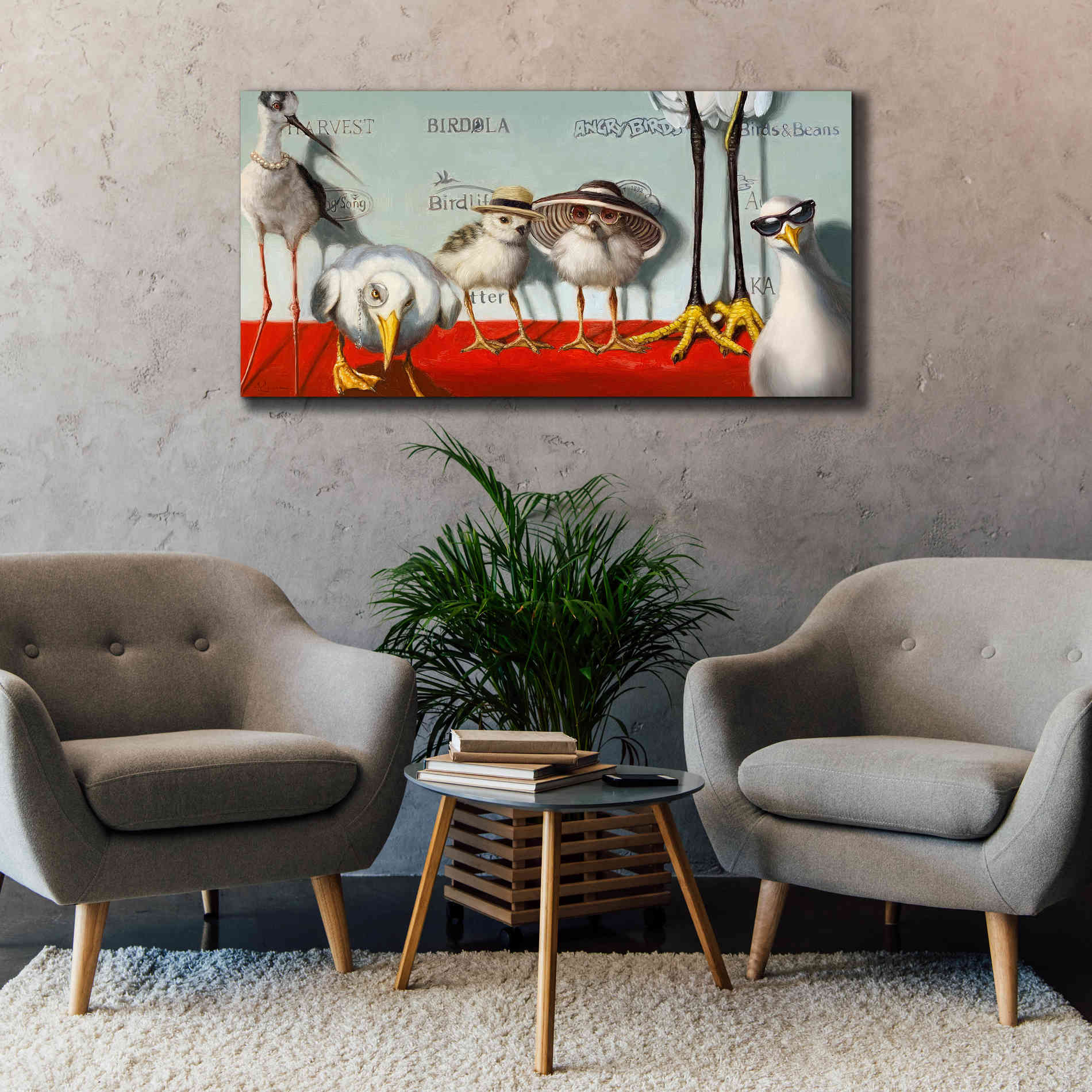 'Hampton Chicks' by Lucia Heffernan, Canvas Wall Art,60x30