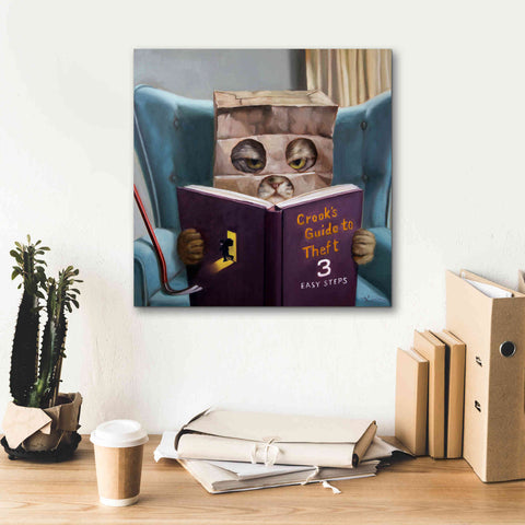 Image of 'Cat Burglar 2' by Lucia Heffernan, Canvas Wall Art,18x18