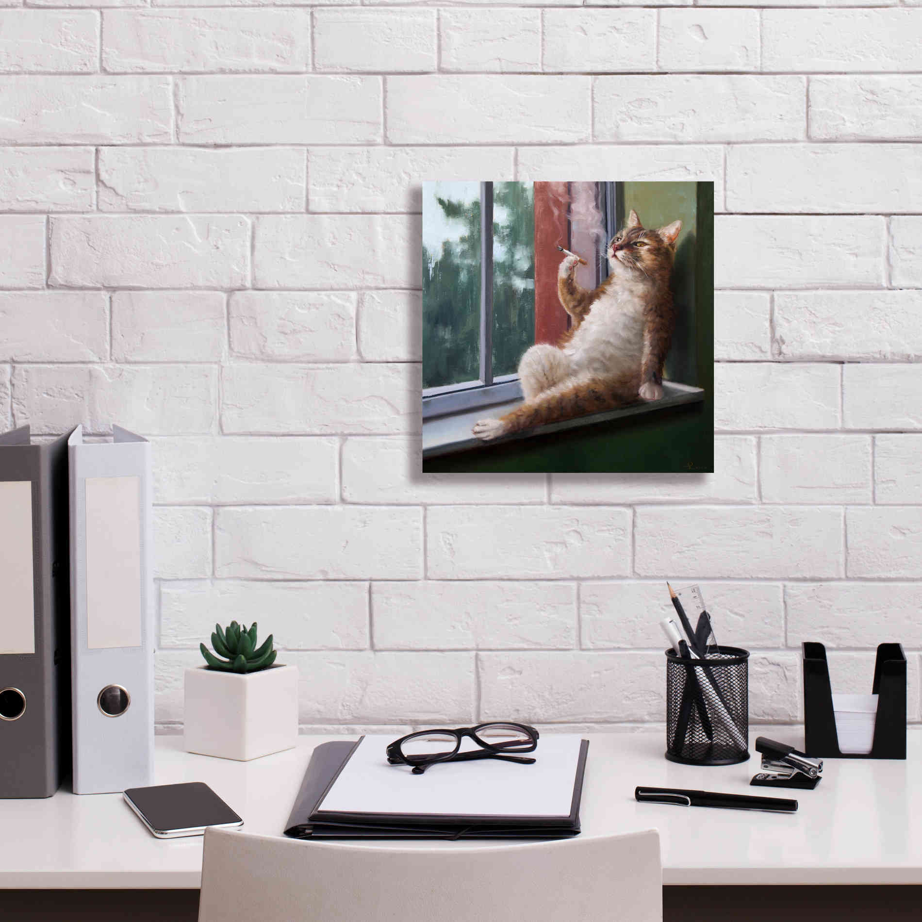 'Rainy Day Blues' by Lucia Heffernan, Canvas Wall Art,12x12