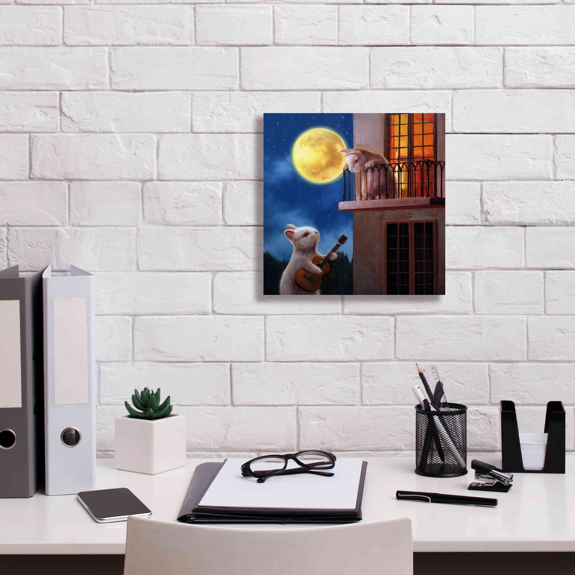 'Moonlight Serenade' by Lucia Heffernan, Canvas Wall Art,12x12