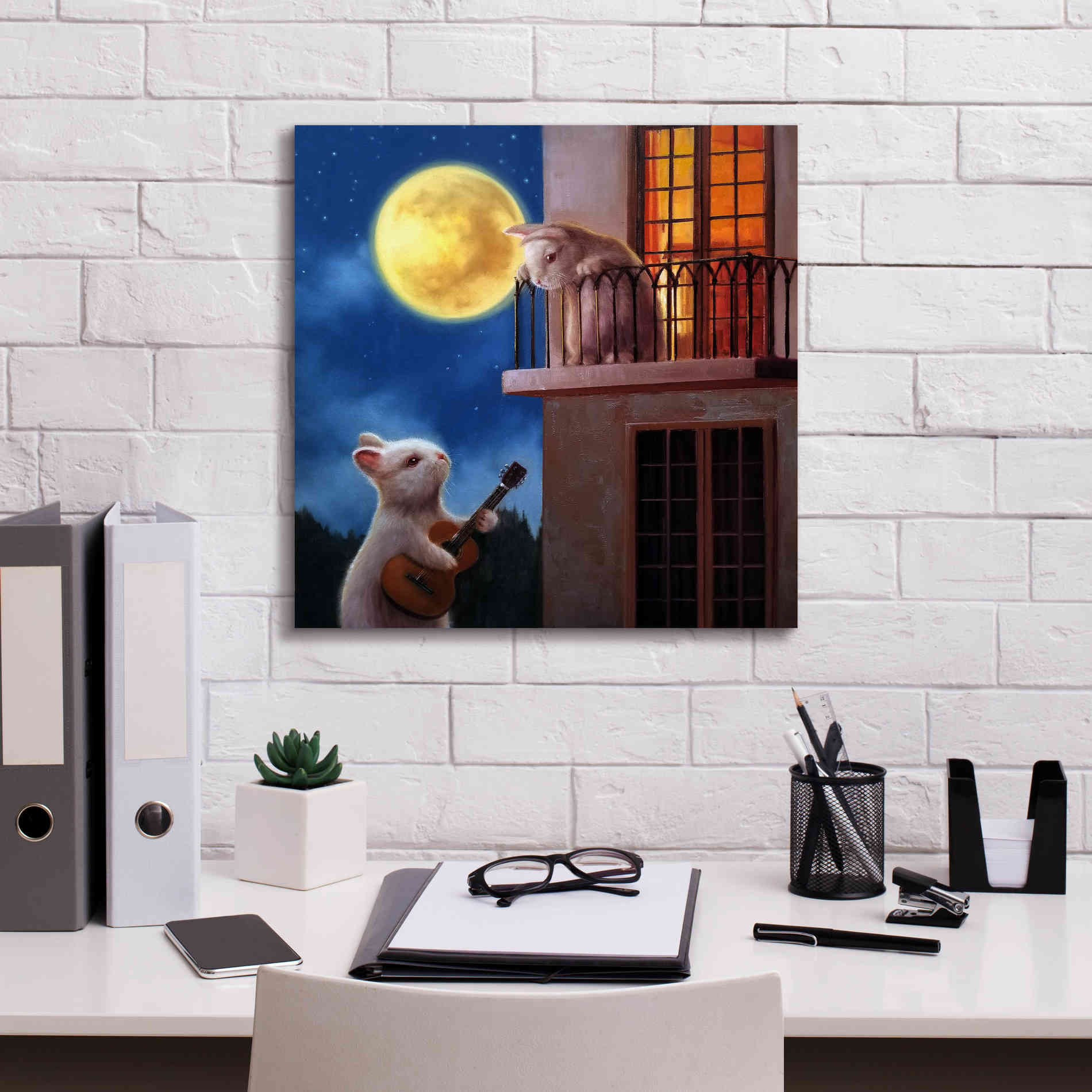 'Moonlight Serenade' by Lucia Heffernan, Canvas Wall Art,18x18