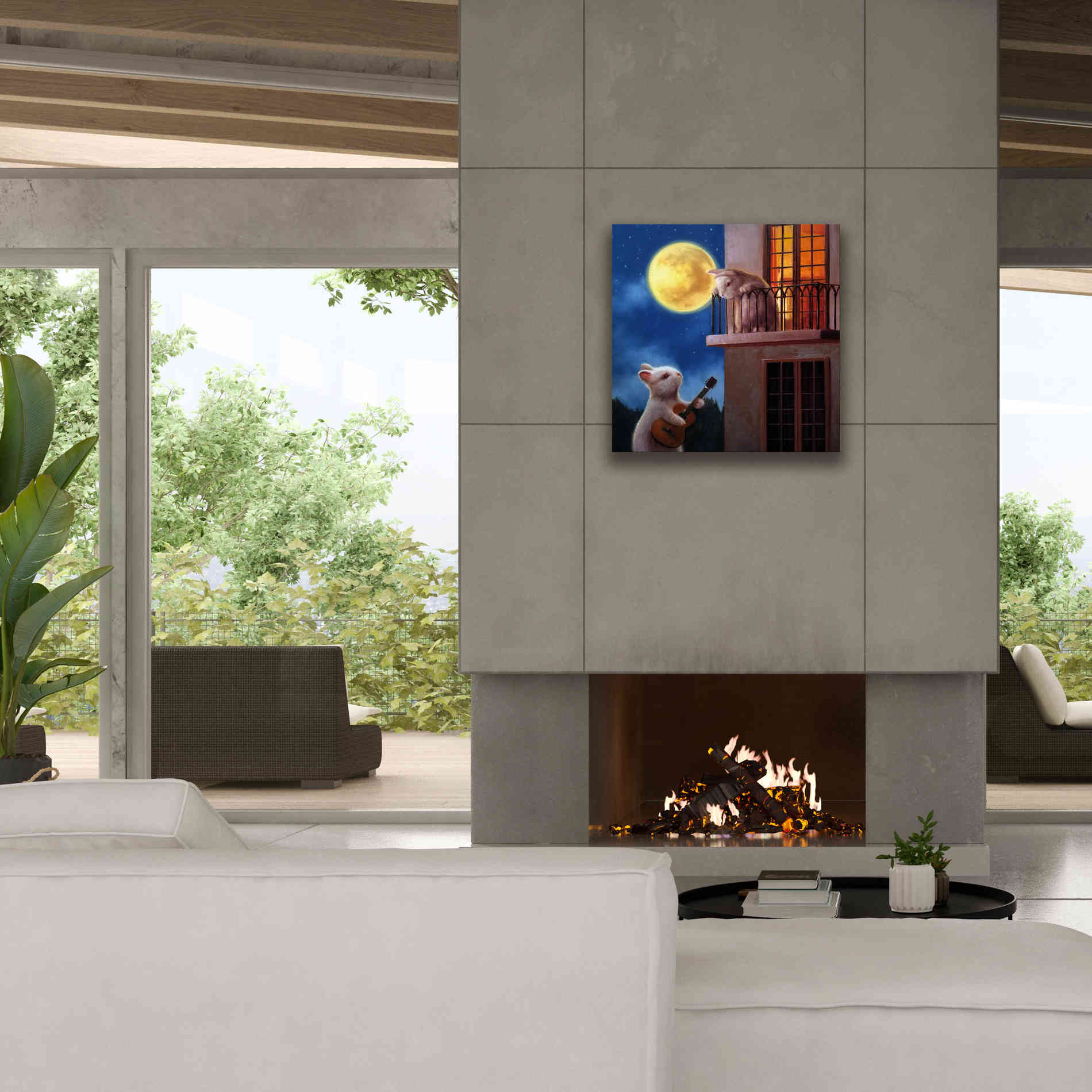 'Moonlight Serenade' by Lucia Heffernan, Canvas Wall Art,26x26