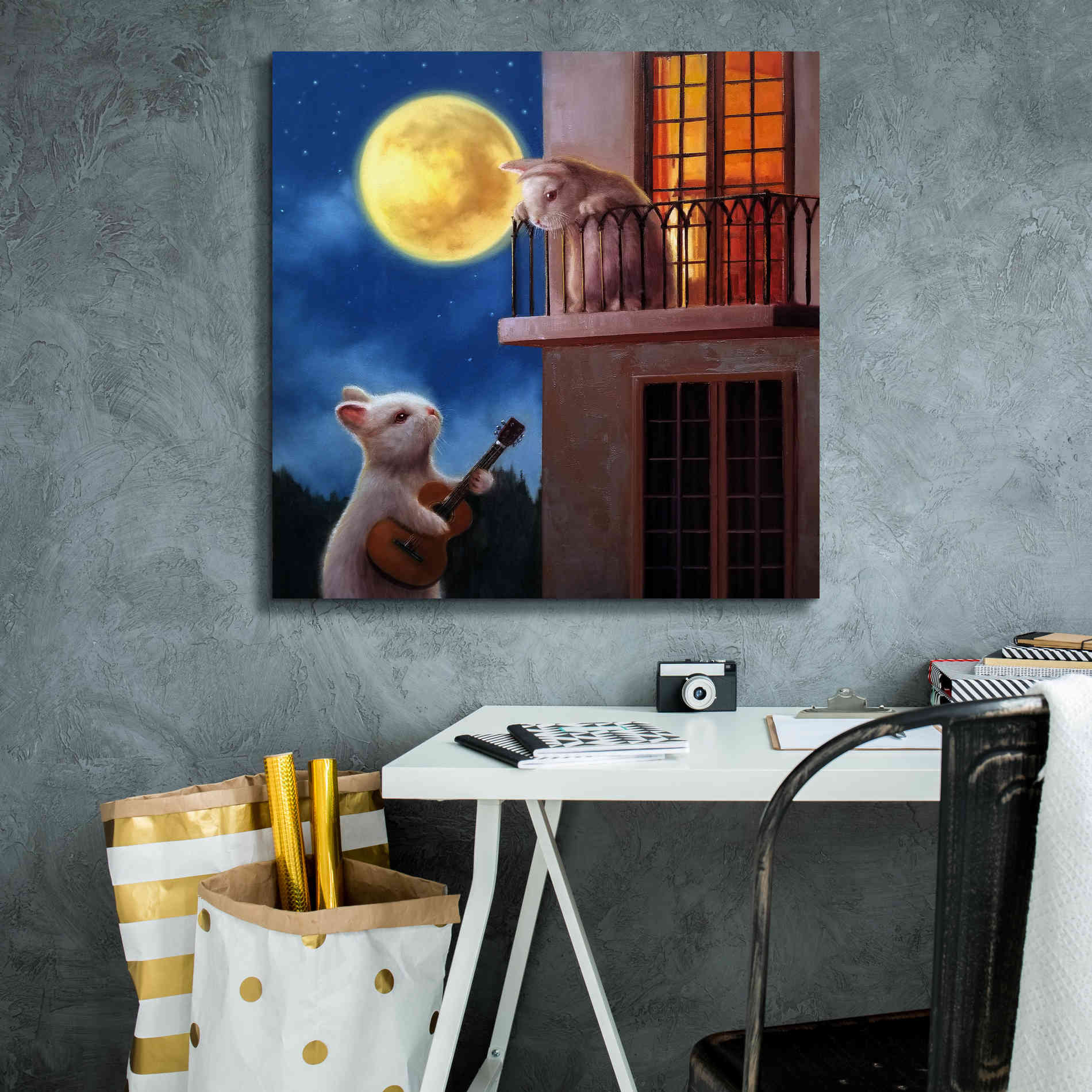 'Moonlight Serenade' by Lucia Heffernan, Canvas Wall Art,26x26
