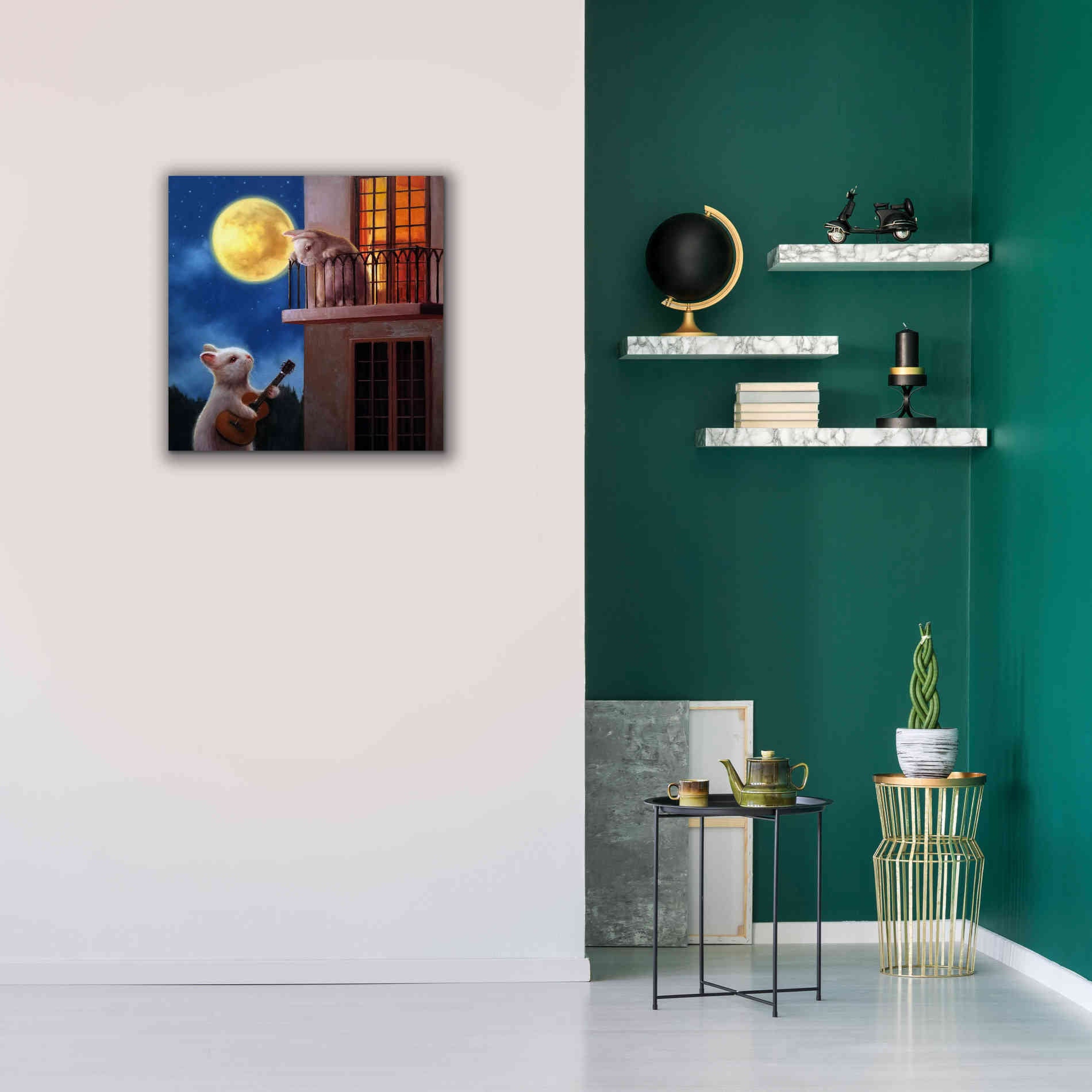 'Moonlight Serenade' by Lucia Heffernan, Canvas Wall Art,26x26