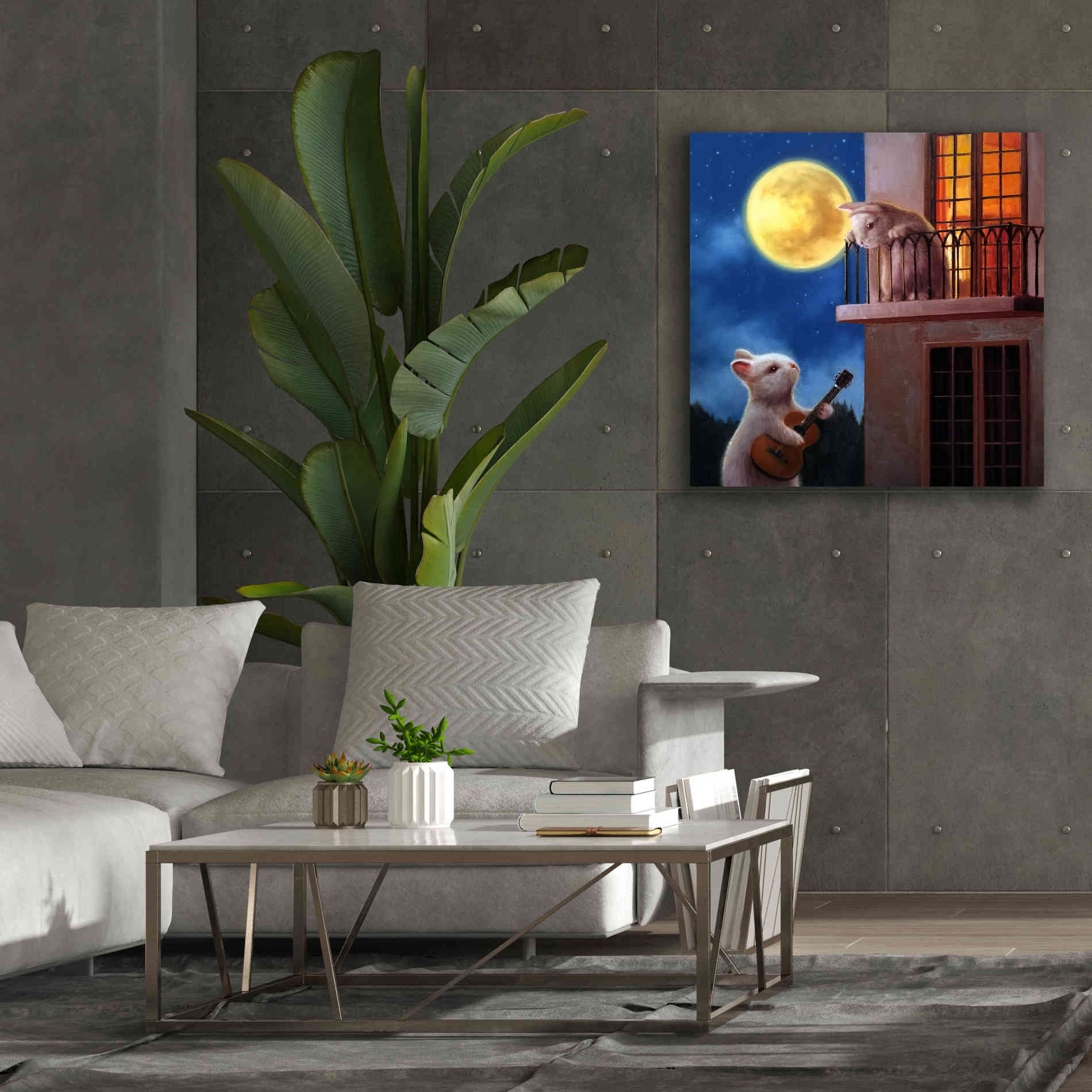 'Moonlight Serenade' by Lucia Heffernan, Canvas Wall Art,37x37