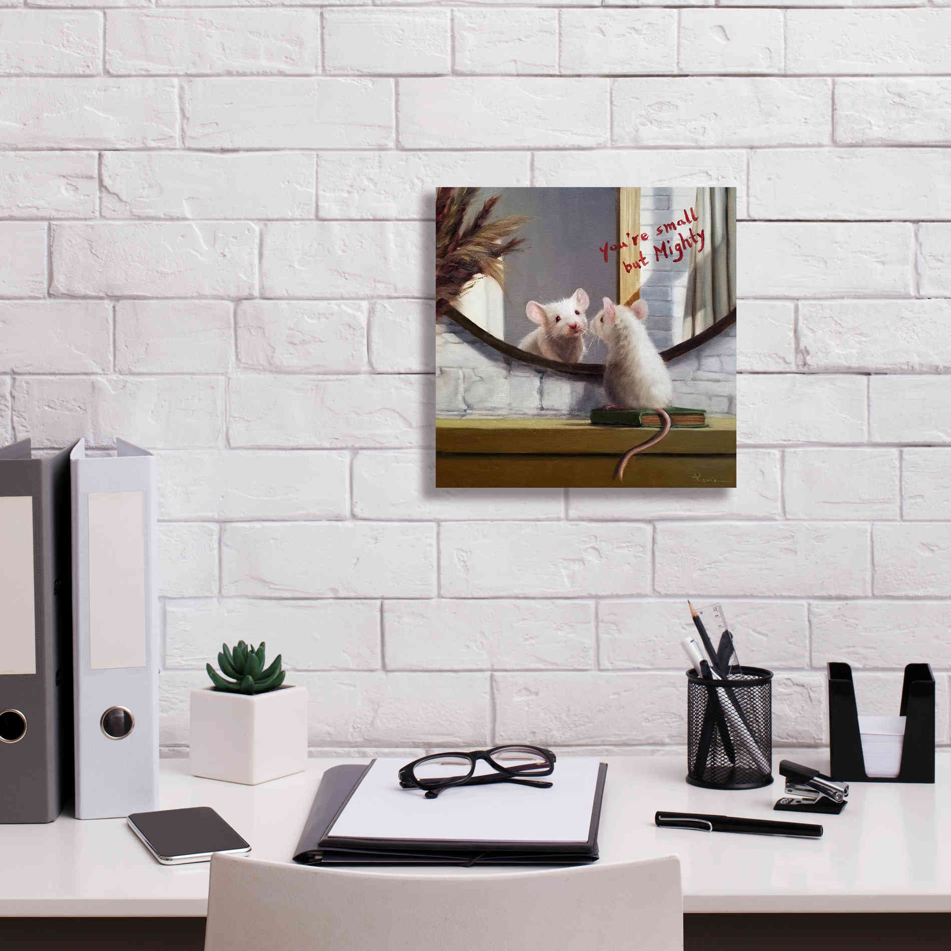 'Mighty Mouse' by Lucia Heffernan, Canvas Wall Art,12x12