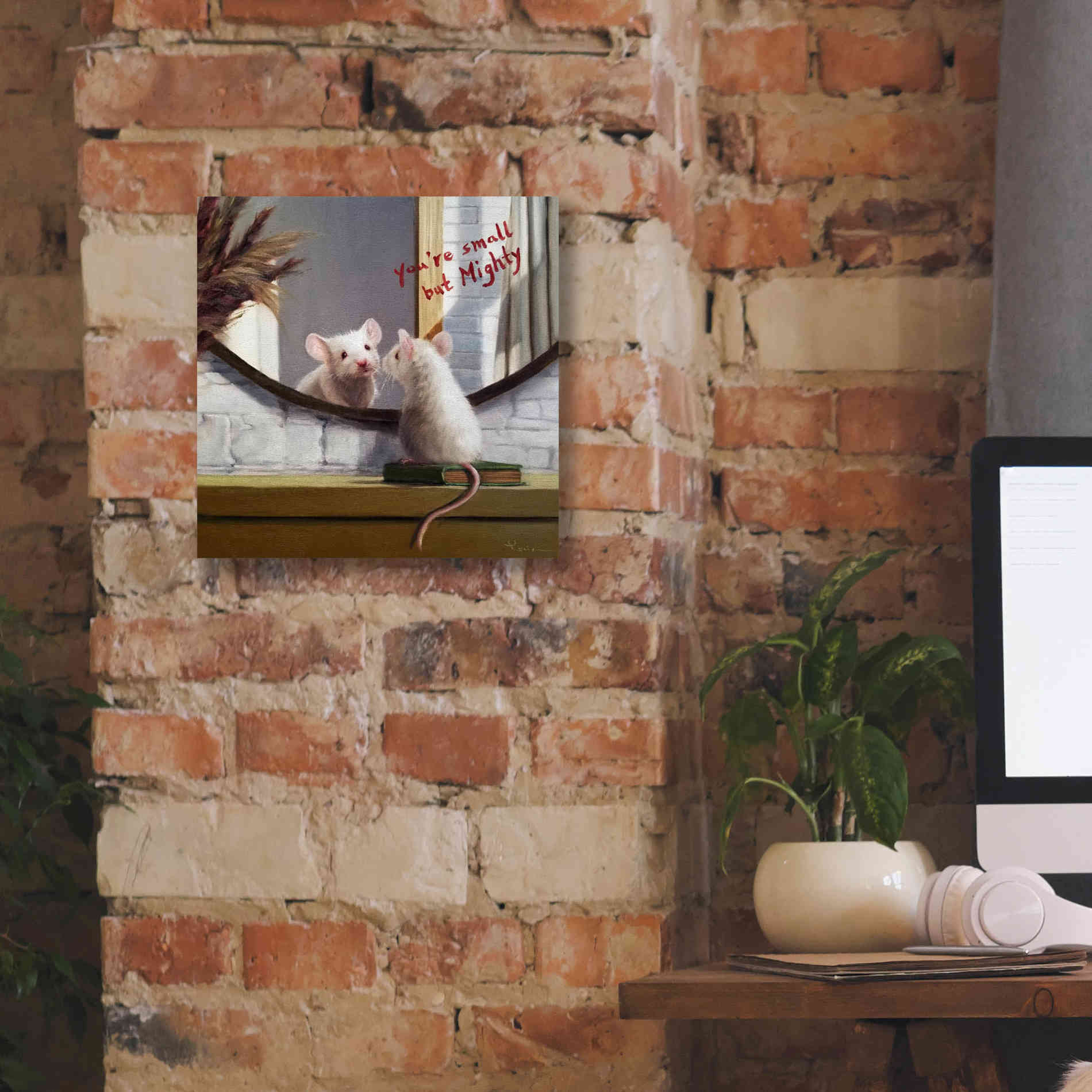 'Mighty Mouse' by Lucia Heffernan, Canvas Wall Art,12x12