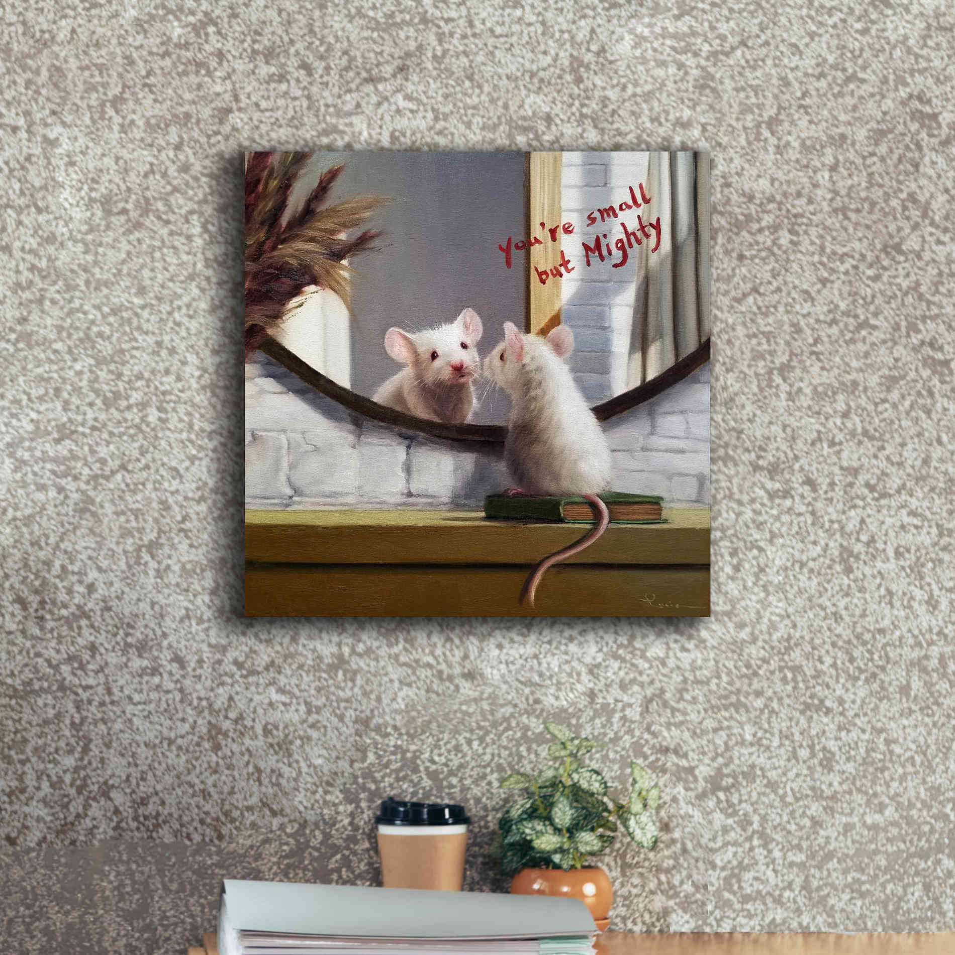 'Mighty Mouse' by Lucia Heffernan, Canvas Wall Art,18x18