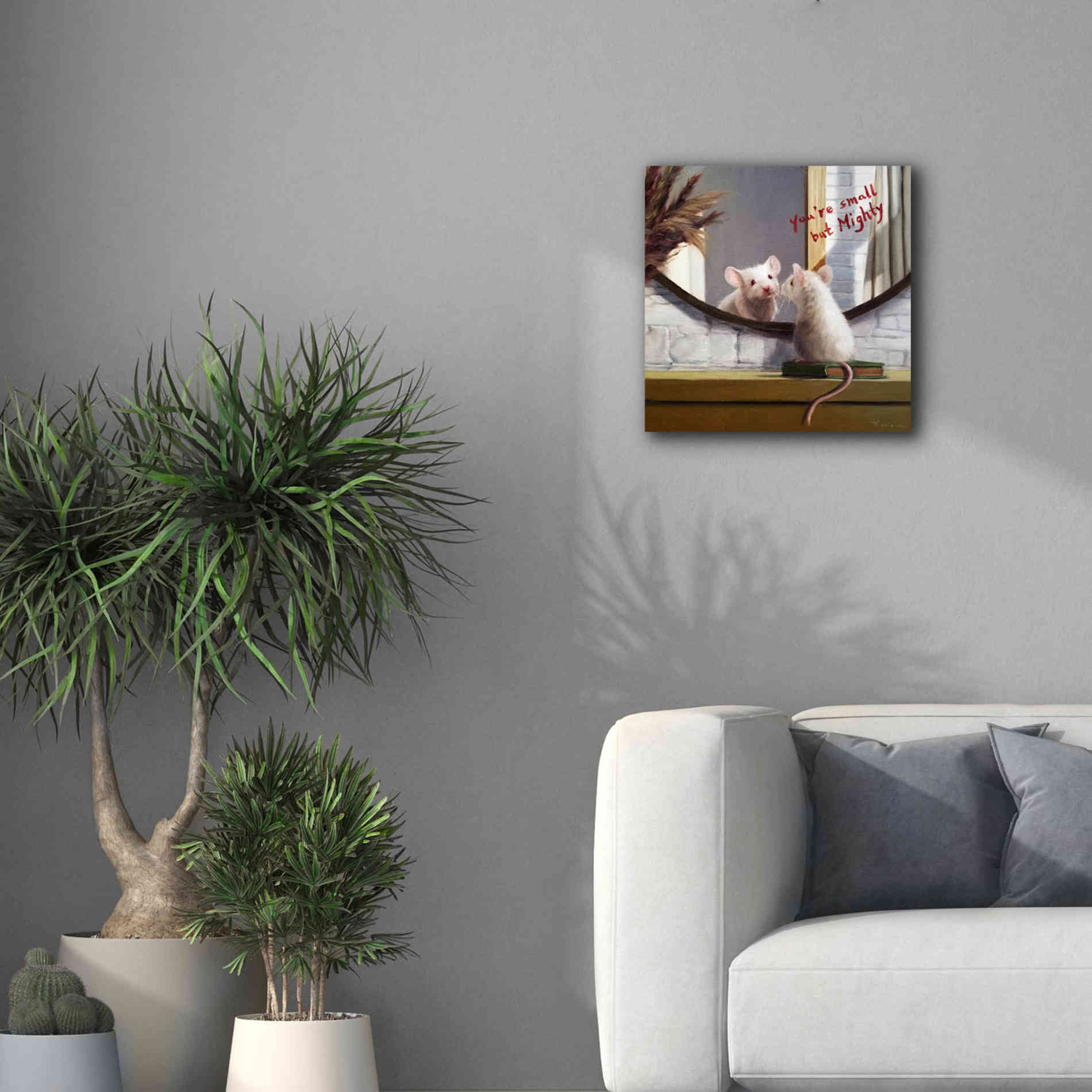 'Mighty Mouse' by Lucia Heffernan, Canvas Wall Art,18x18