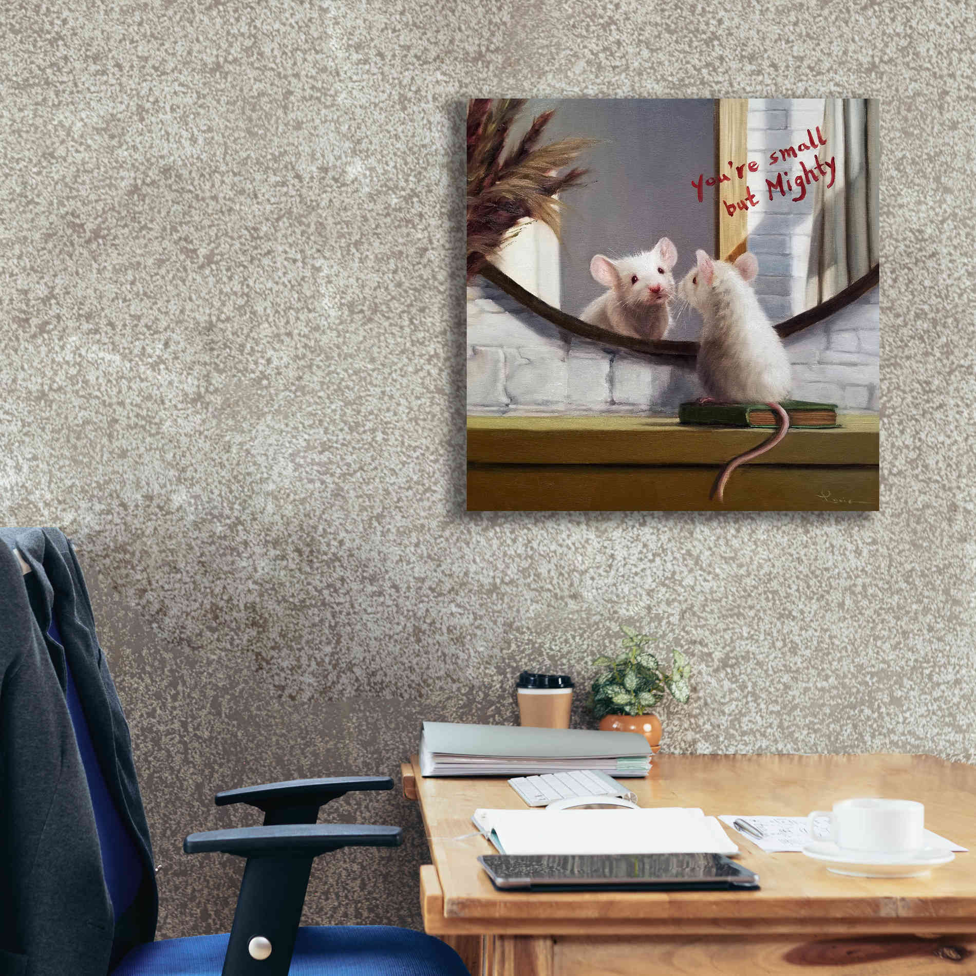 'Mighty Mouse' by Lucia Heffernan, Canvas Wall Art,26x26