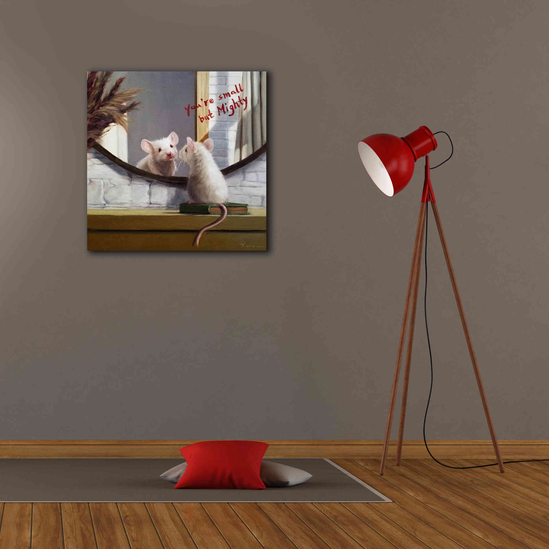 'Mighty Mouse' by Lucia Heffernan, Canvas Wall Art,26x26