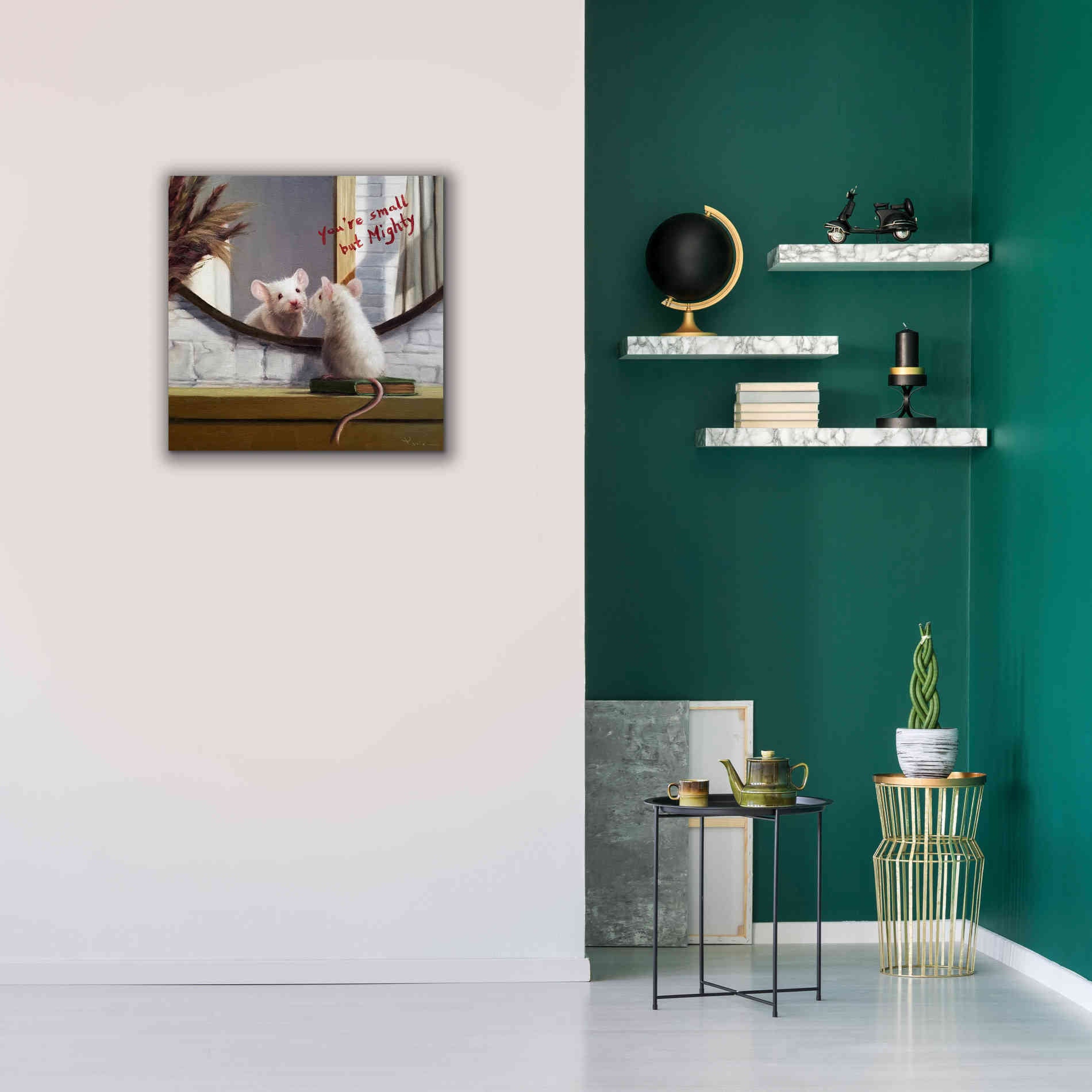 'Mighty Mouse' by Lucia Heffernan, Canvas Wall Art,26x26