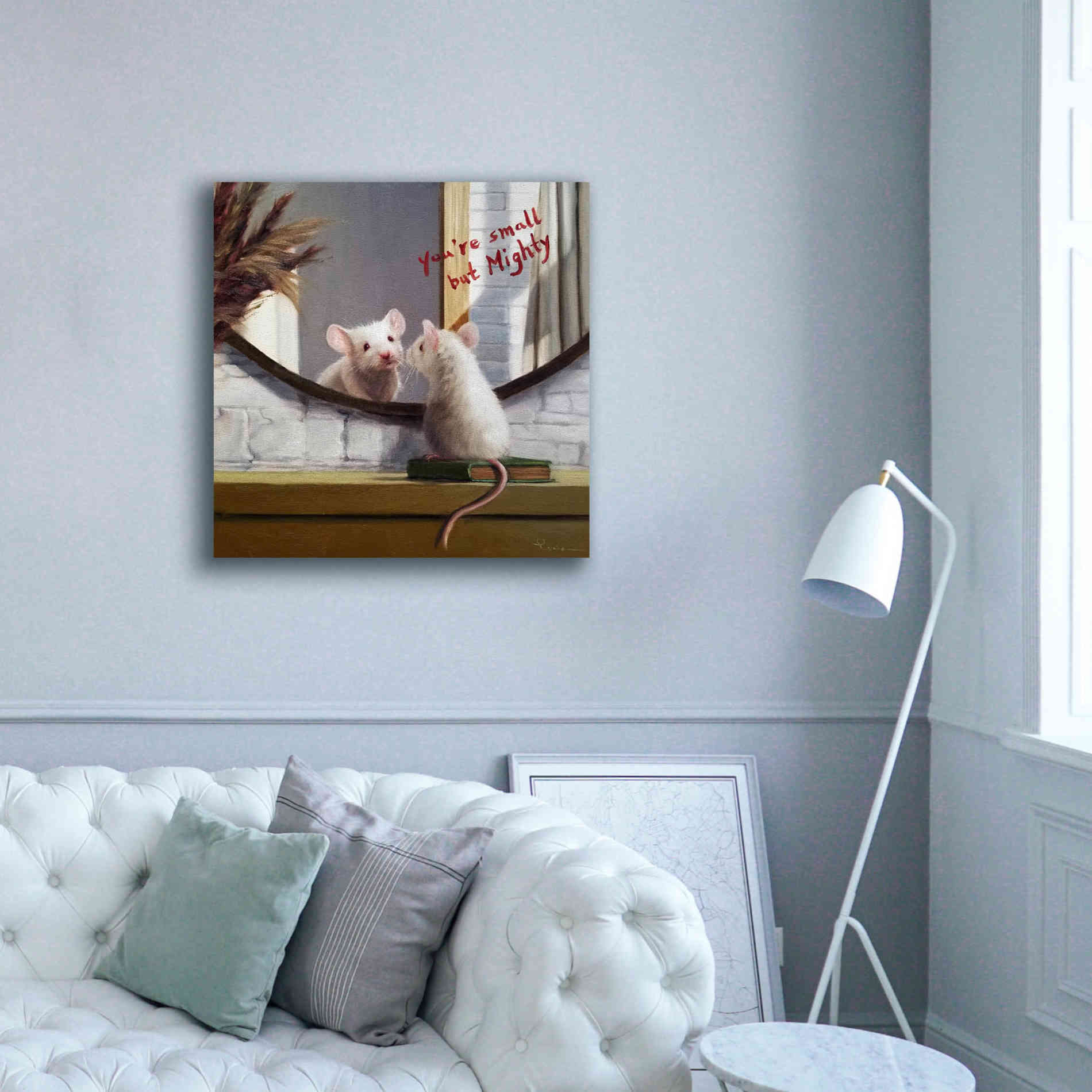 'Mighty Mouse' by Lucia Heffernan, Canvas Wall Art,37x37