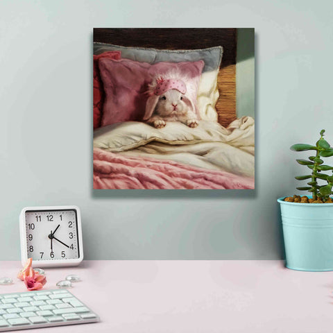 Image of 'Bed Hare' by Lucia Heffernan, Canvas Wall Art,12x12