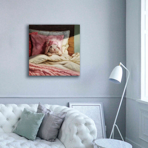 Image of 'Bed Hare' by Lucia Heffernan, Canvas Wall Art,37x37