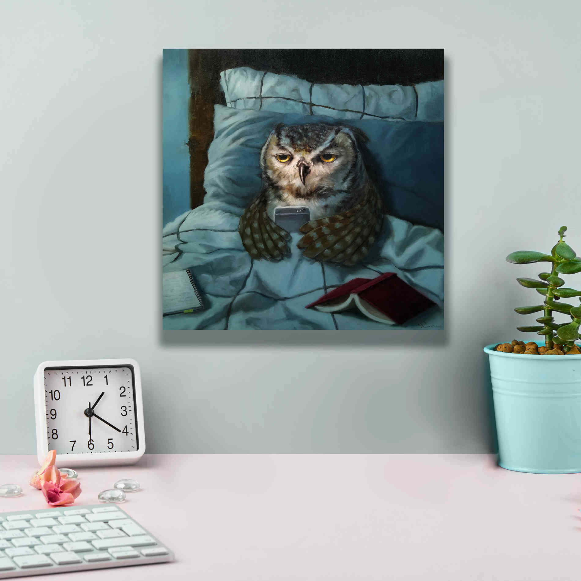 'Night Owl' by Lucia Heffernan, Canvas Wall Art,12x12