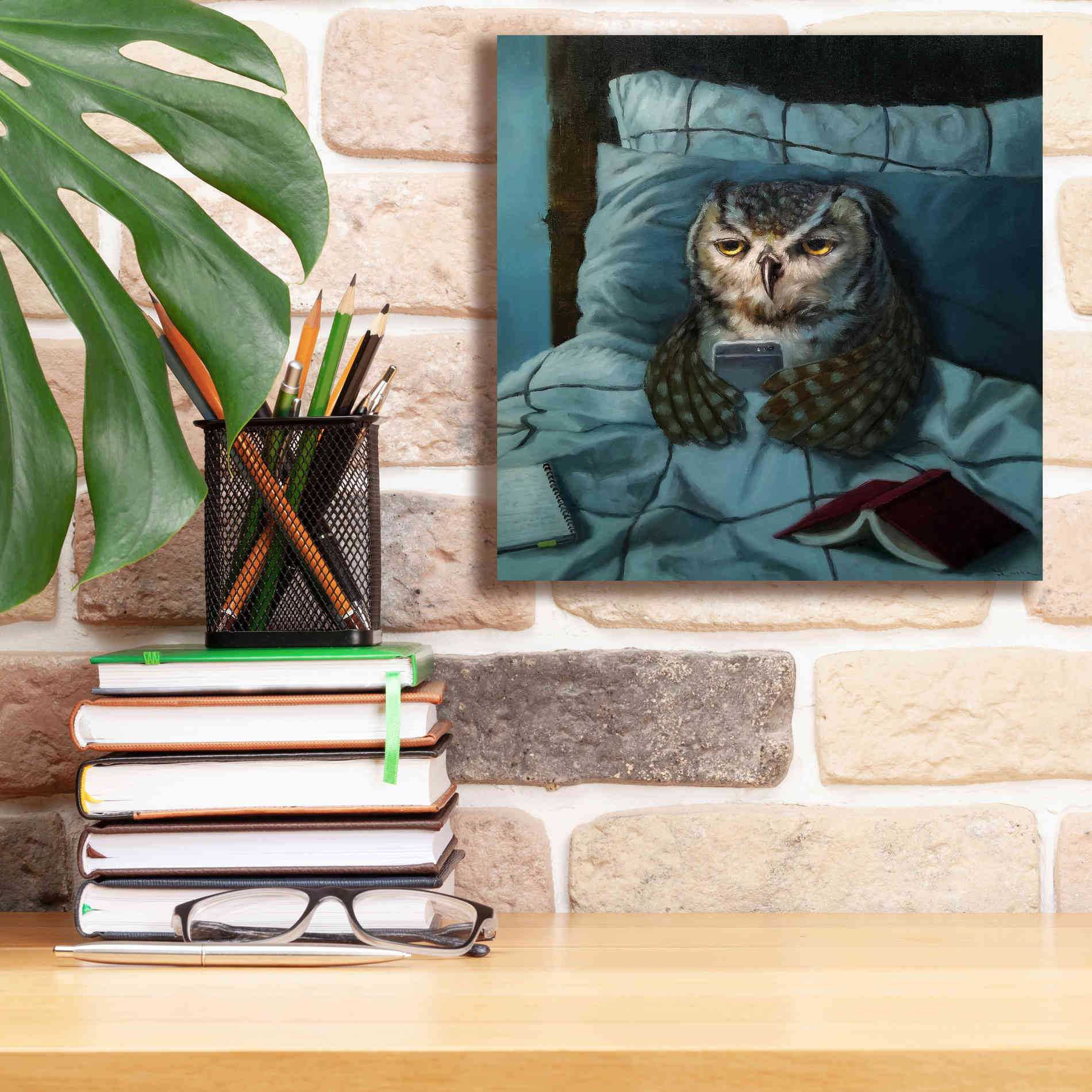 'Night Owl' by Lucia Heffernan, Canvas Wall Art,12x12