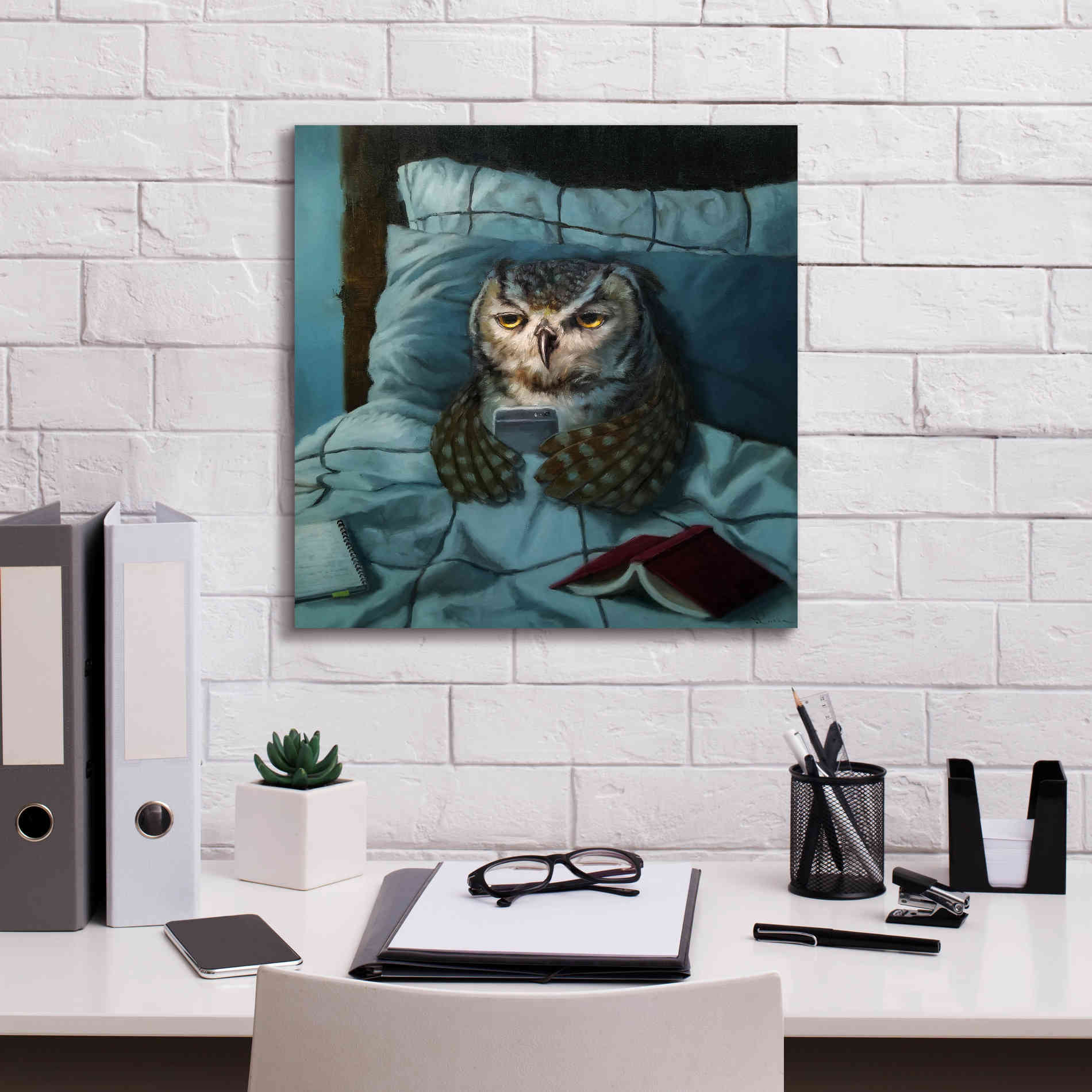 'Night Owl' by Lucia Heffernan, Canvas Wall Art,18x18