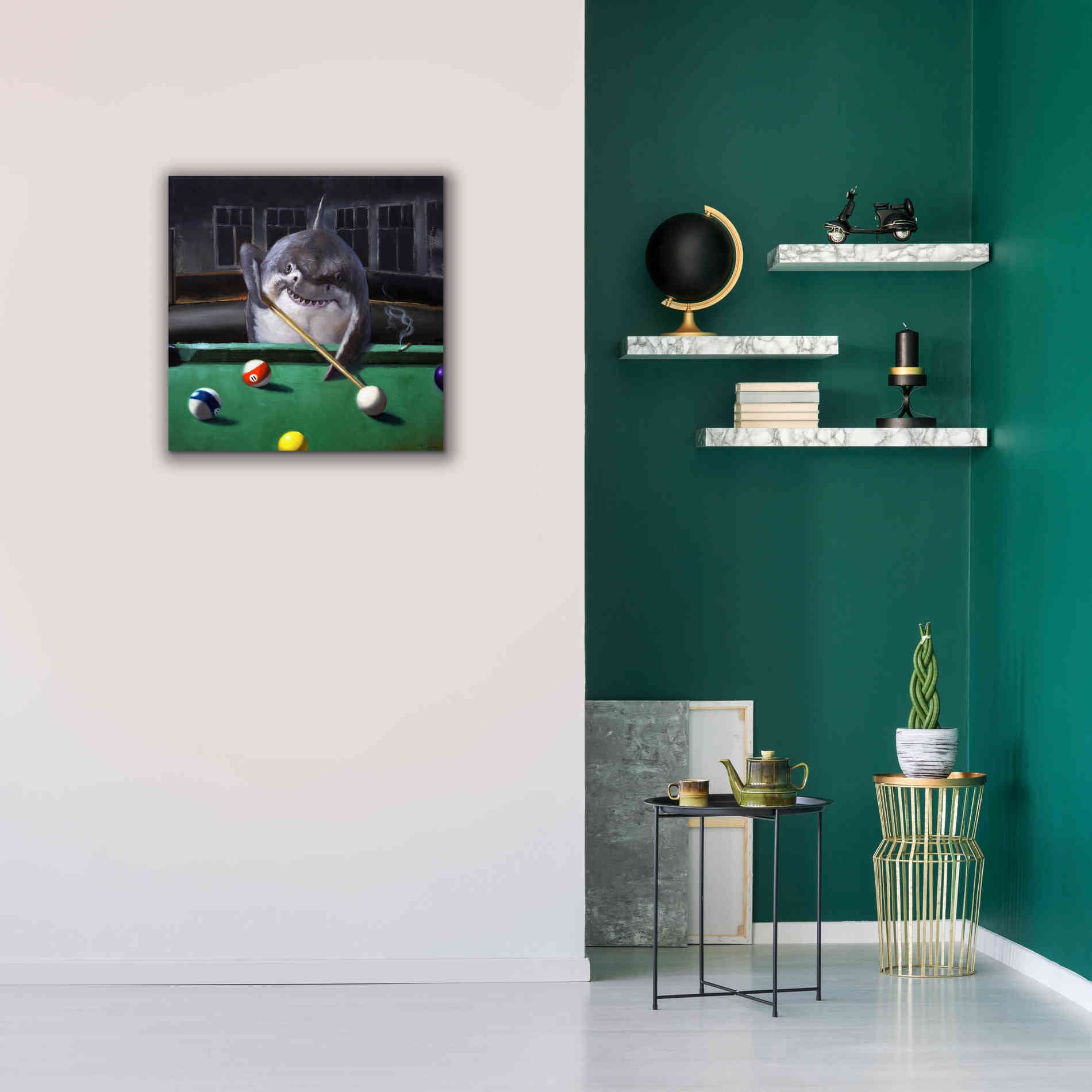 'Pool Shark' by Lucia Heffernan, Canvas Wall Art,26x26