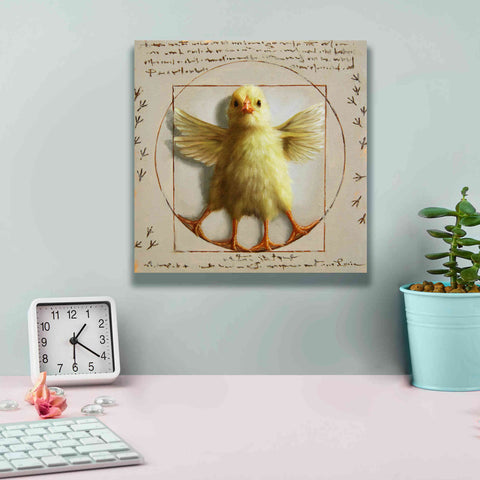 Image of 'Vitruvian Chick' by Lucia Heffernan, Canvas Wall Art,12x12