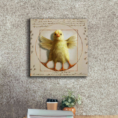 Image of 'Vitruvian Chick' by Lucia Heffernan, Canvas Wall Art,18x18