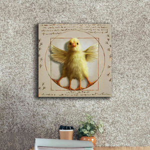 'Vitruvian Chick' by Lucia Heffernan, Canvas Wall Art,18x18
