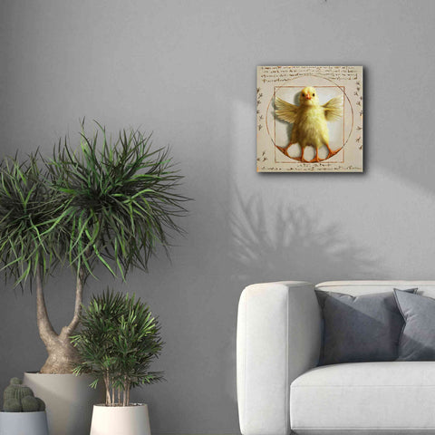 Image of 'Vitruvian Chick' by Lucia Heffernan, Canvas Wall Art,18x18