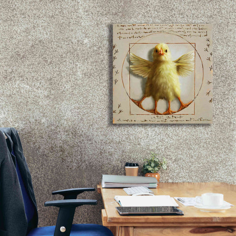 Image of 'Vitruvian Chick' by Lucia Heffernan, Canvas Wall Art,26x26